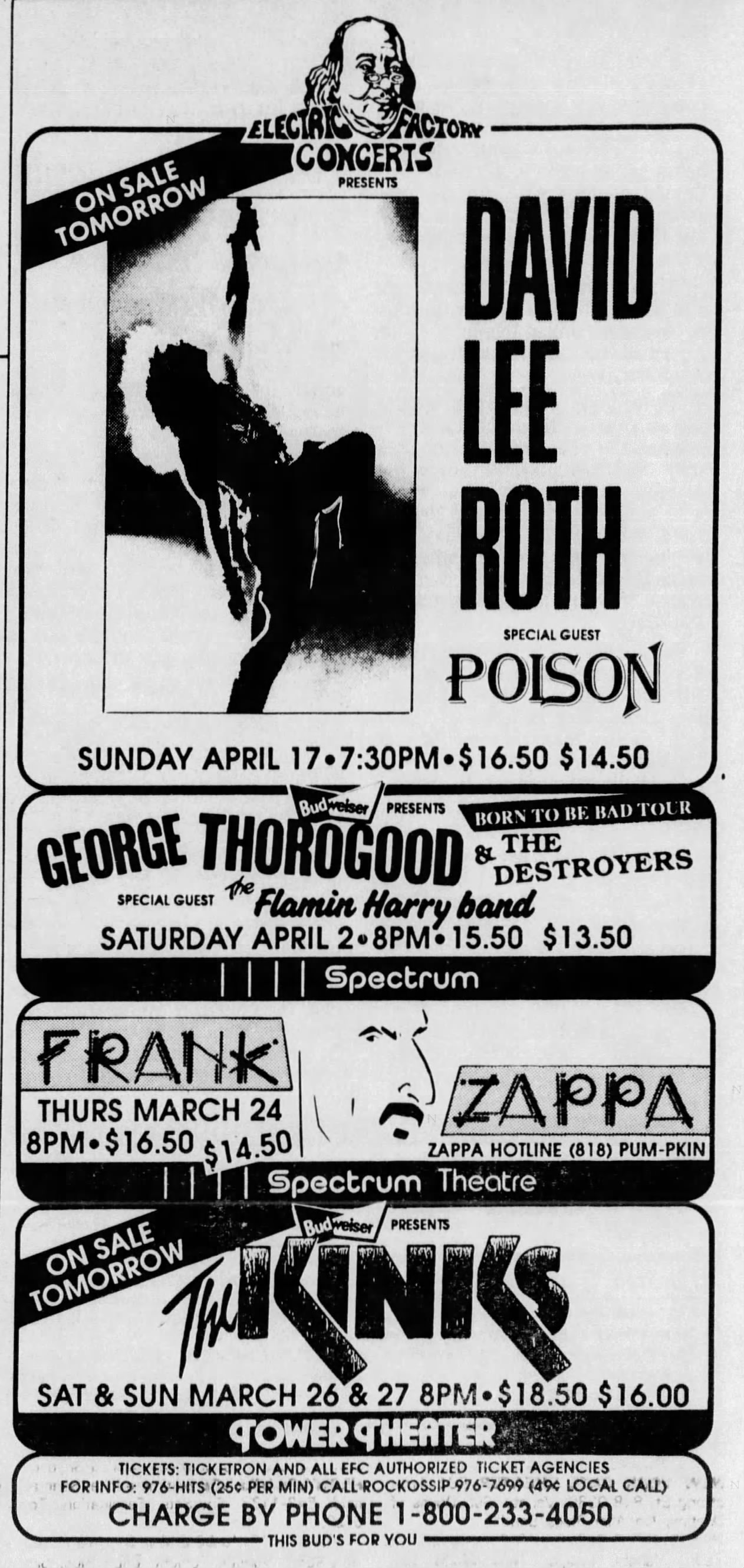 On this date in 1988: The Spectrum in Philadelphia, Pennsylvania