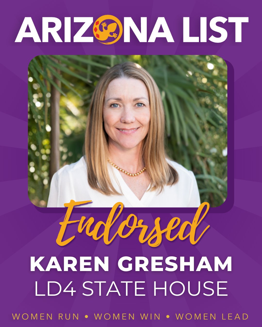 Arizona - Arizona List is proud to endorse Karen Gresham for LD4 State ...