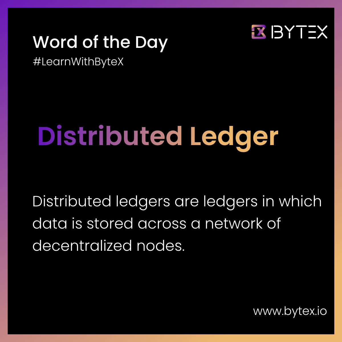 ByteX - 📝 ByteX is here with a new #WordOfTheDay! 🥳...