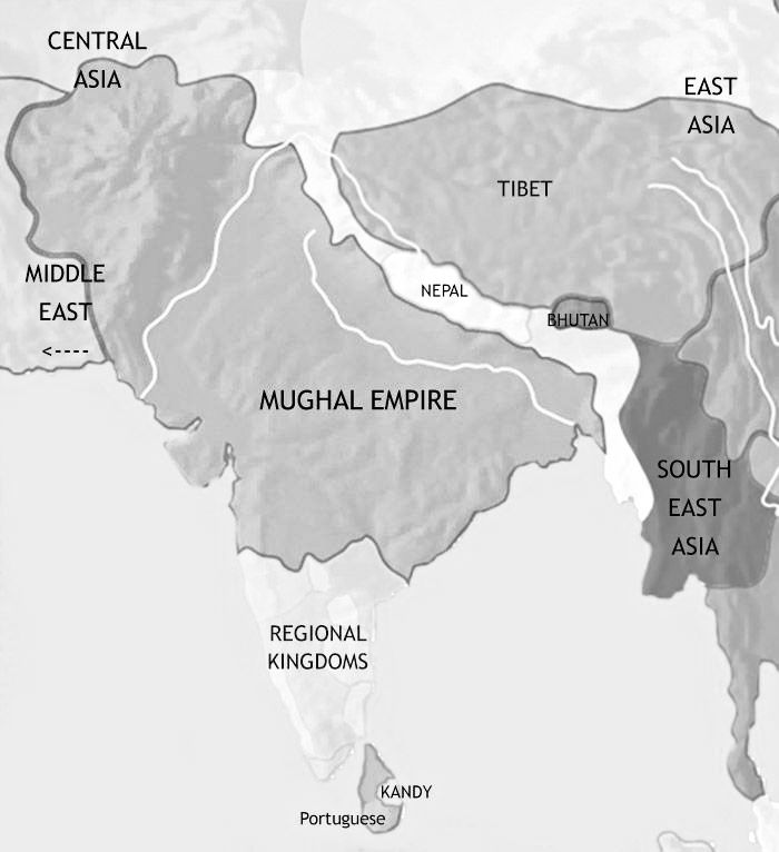 Ch Mubeen - #Map of India and South Asia, 1648s the Mughal Empire ...
