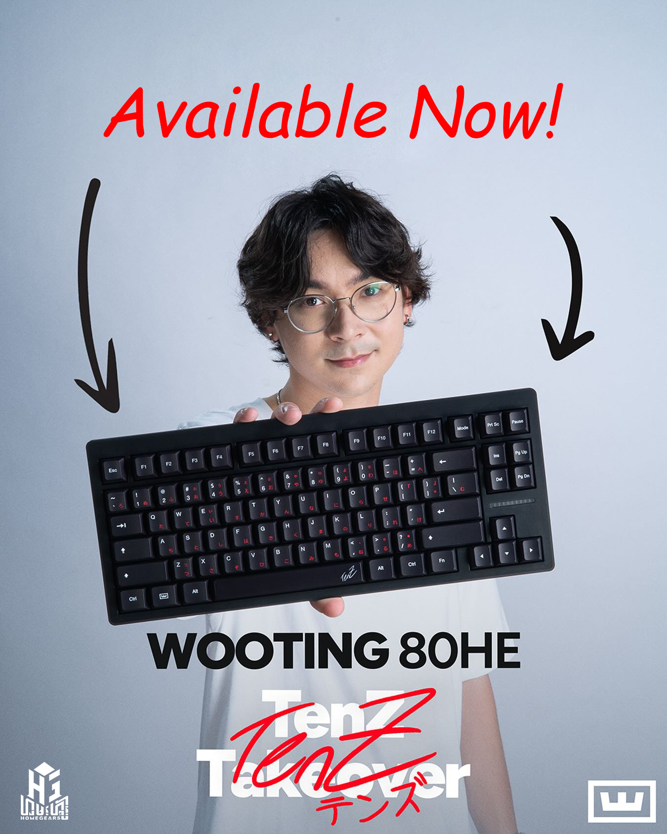 Wooting 80HE Limited edition x TenZ take over available in stock 
