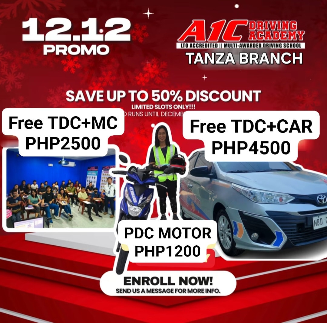 A1c - FREE TDC+PDC CAR PHP4500 FREE TDC+PDC MOTOR 2500 TDC SKED DEC27 ...