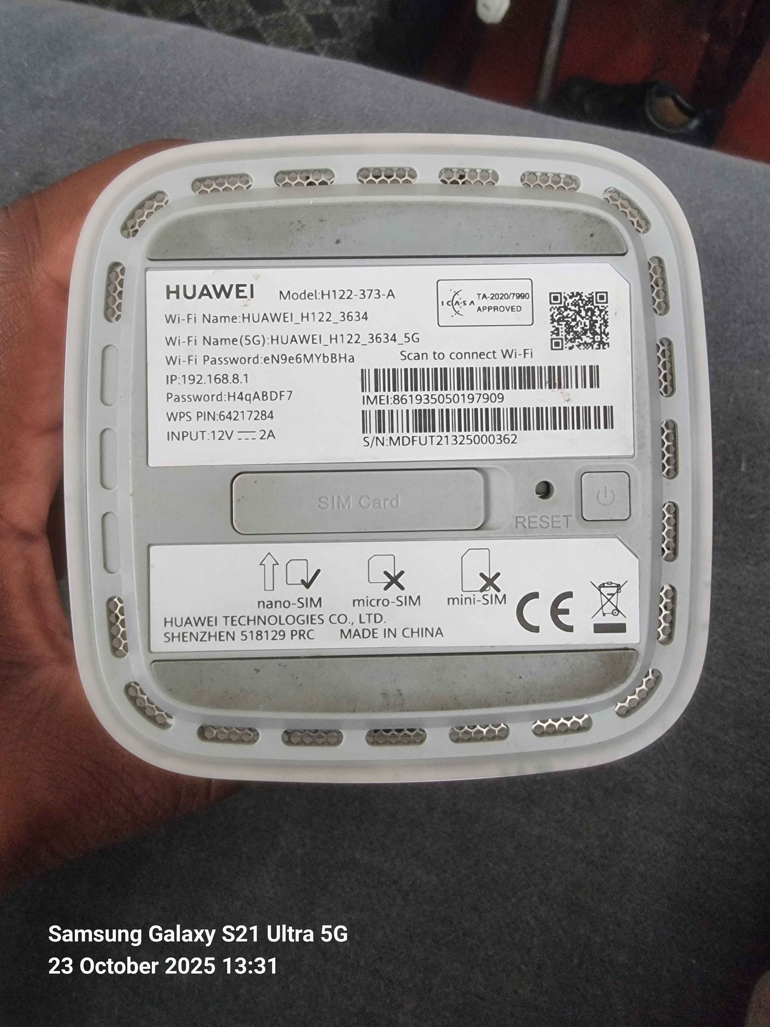 Huawei & Oppo Rain 5G Routers. SUPPORTS ONLY RAIN SIM CARDS & you must ...
