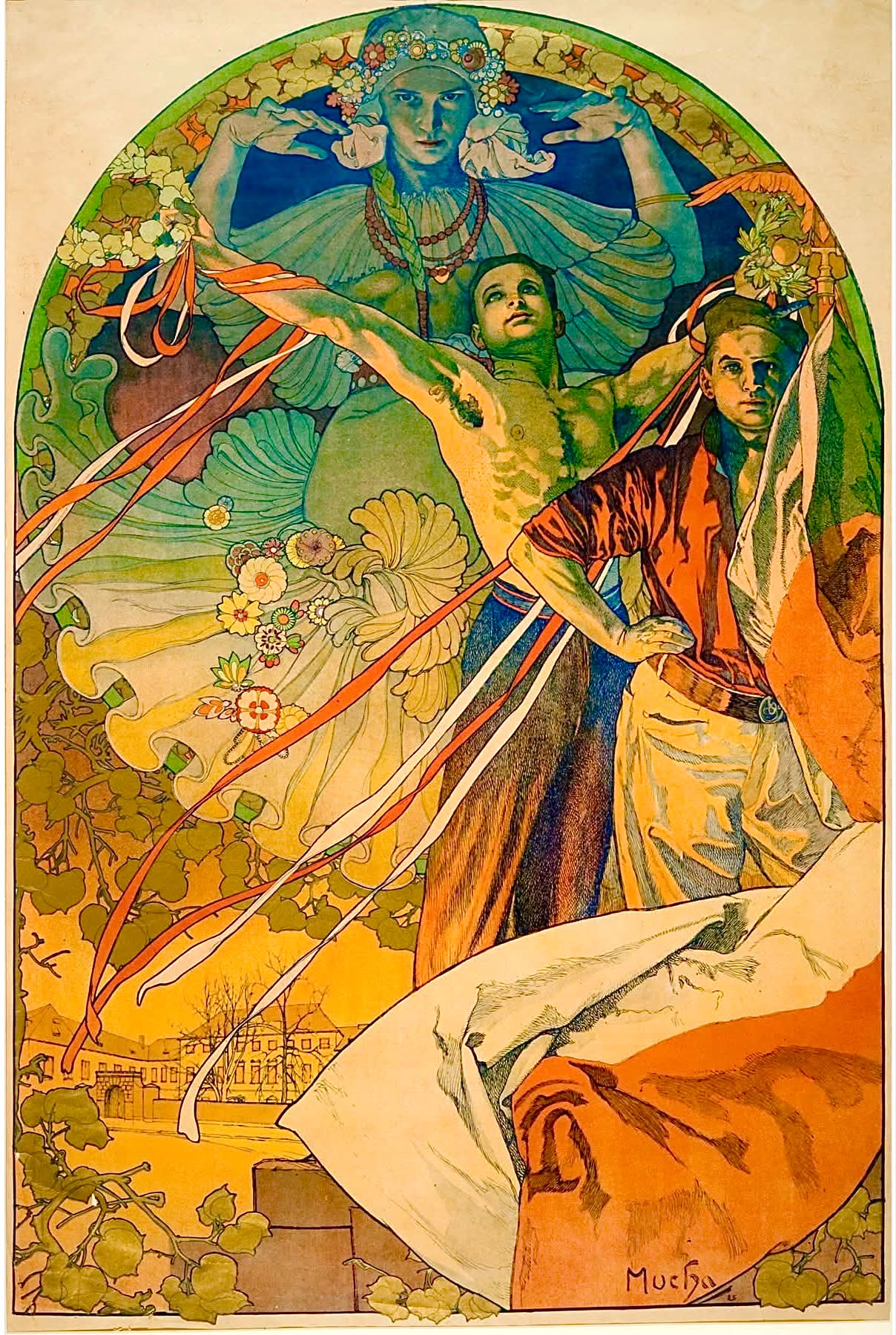 Alphonse Mucha, an Art Nouveau painter, was widely known for his