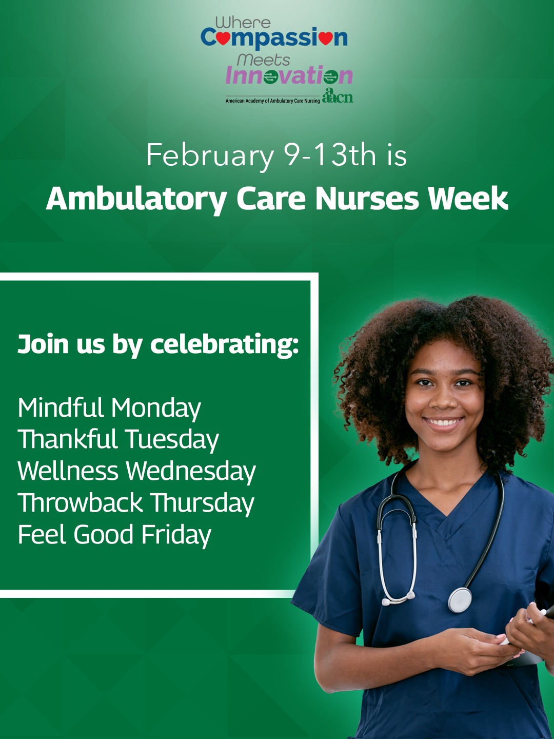 American - Celebrate Ambulatory Care Nurses Week with us all next week ...
