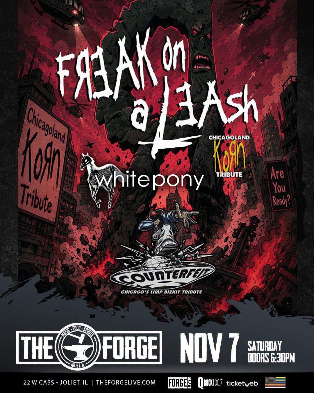 Nu-metal tribute concert at The Forge in Joliet (Nov 7)