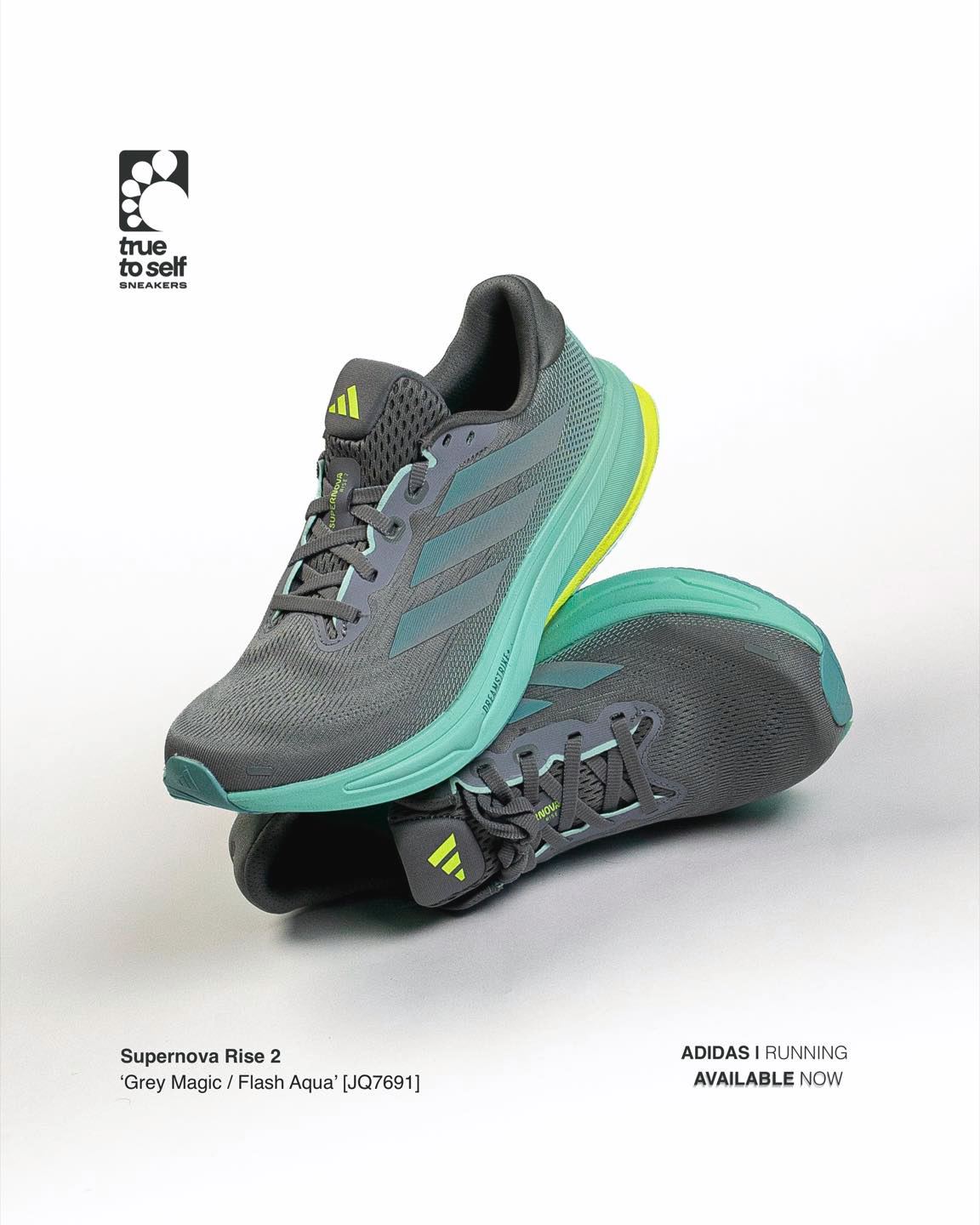 adidas Supernova Rise 2 'Grey Magic / Flash Aqua' [JQ7691] OUR