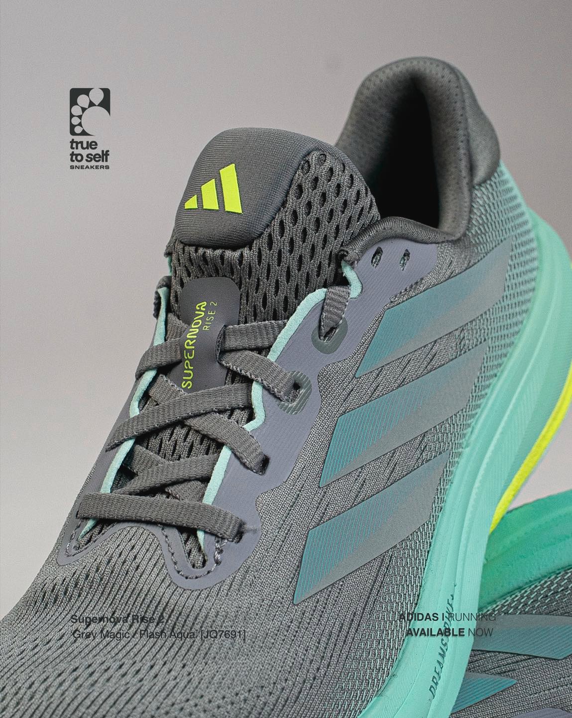 adidas Supernova Rise 2 'Grey Magic / Flash Aqua' [JQ7691] OUR