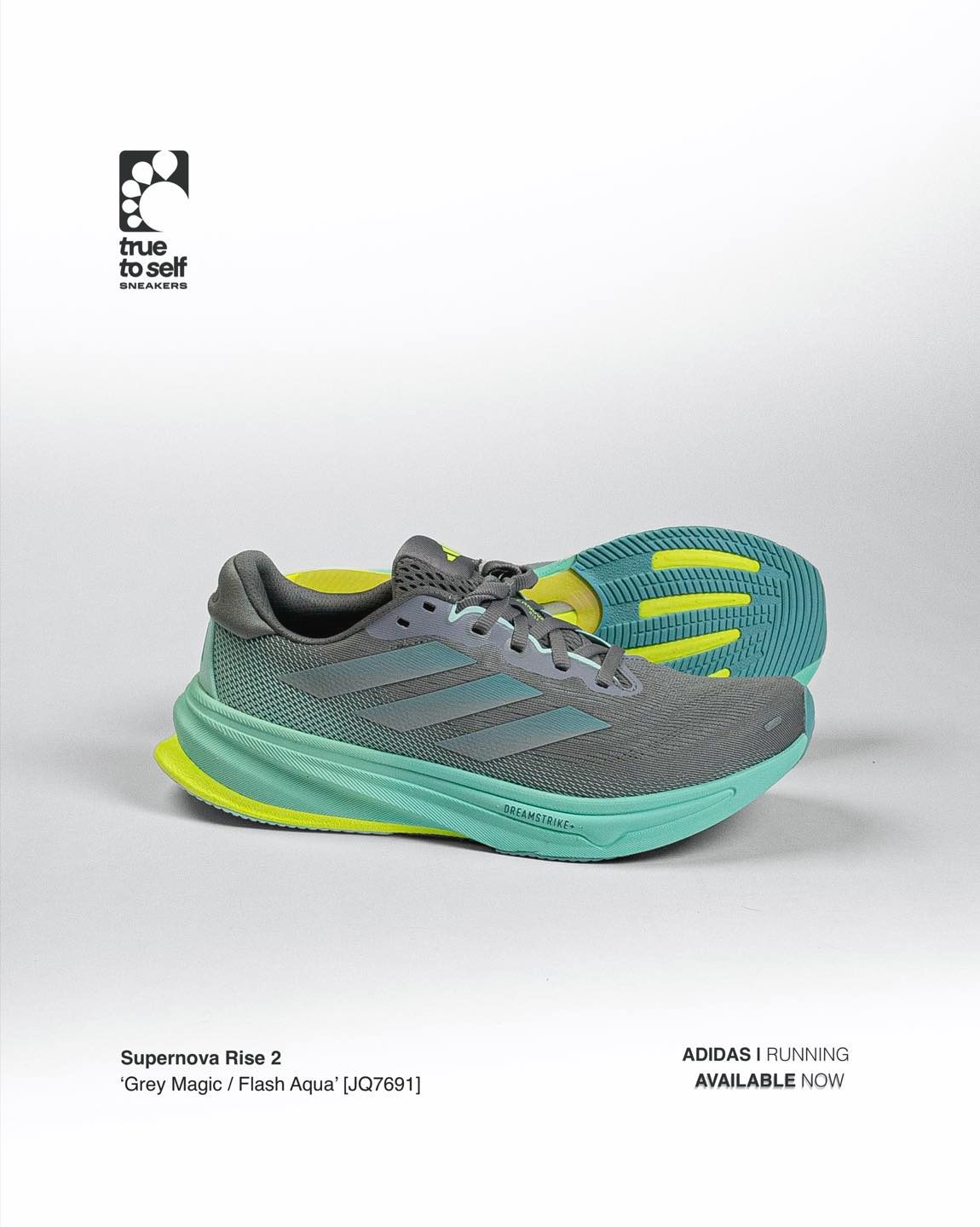 adidas Supernova Rise 2 'Grey Magic / Flash Aqua' [JQ7691] OUR