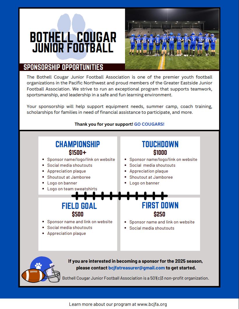 Bothell... - Bothell Cougar Junior Football Association