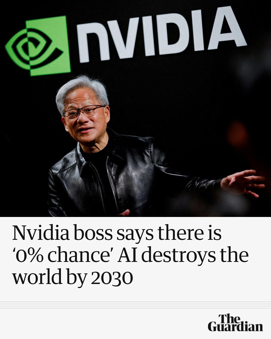 Jensen Huang dismisses warnings from former Anthropic researcher