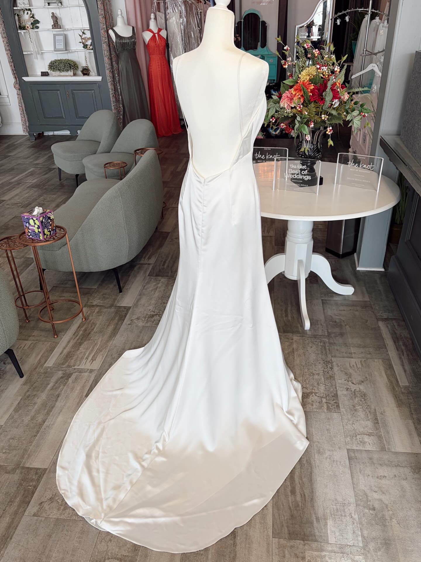 ivory slip dress wedding Simple. Timeless. Forever ❤️ in satin. Size 8 (item # 1460) #OnlineDoesntMeanDistant
