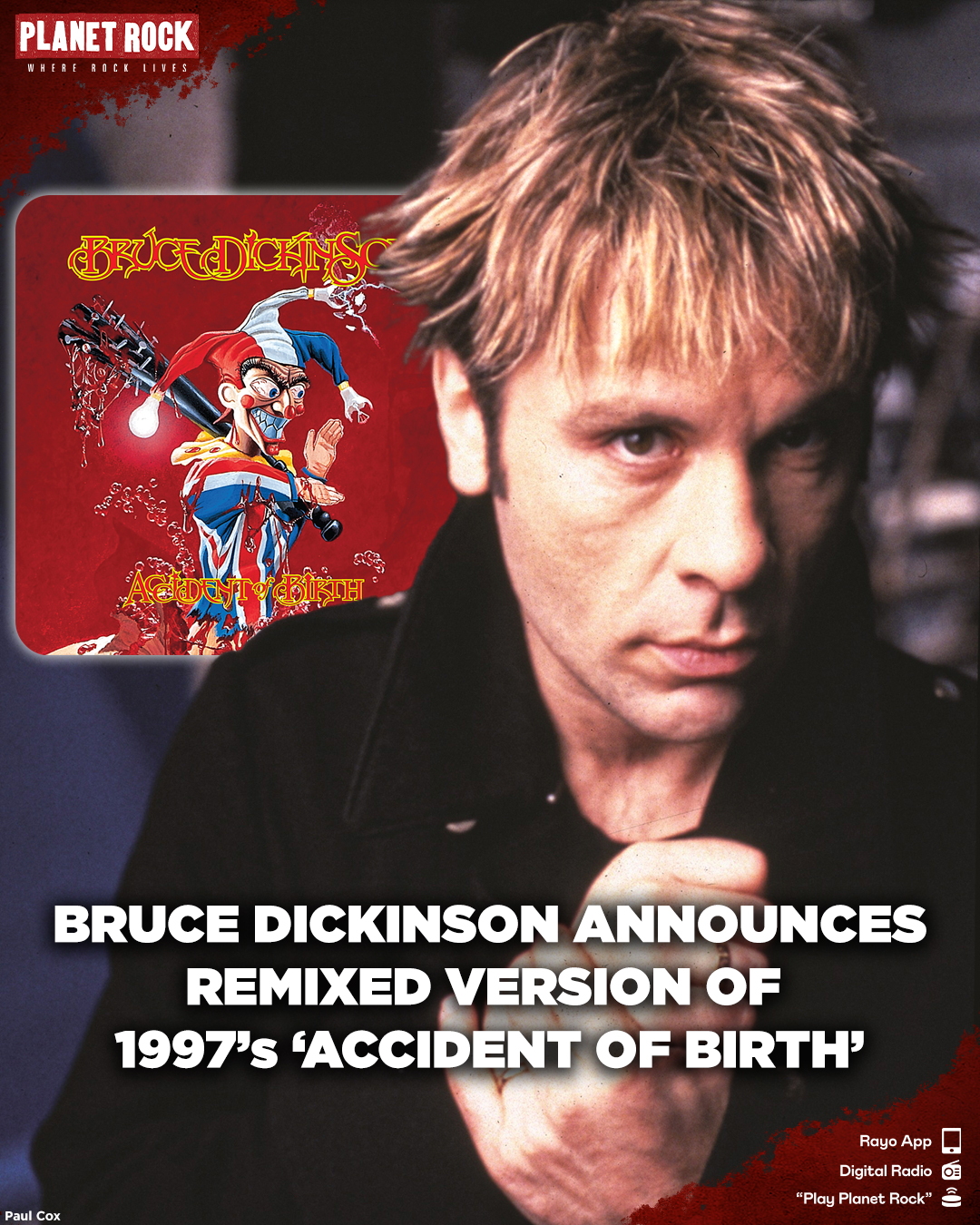 Iron Maiden's Bruce Dickinson has announced a newly remixed