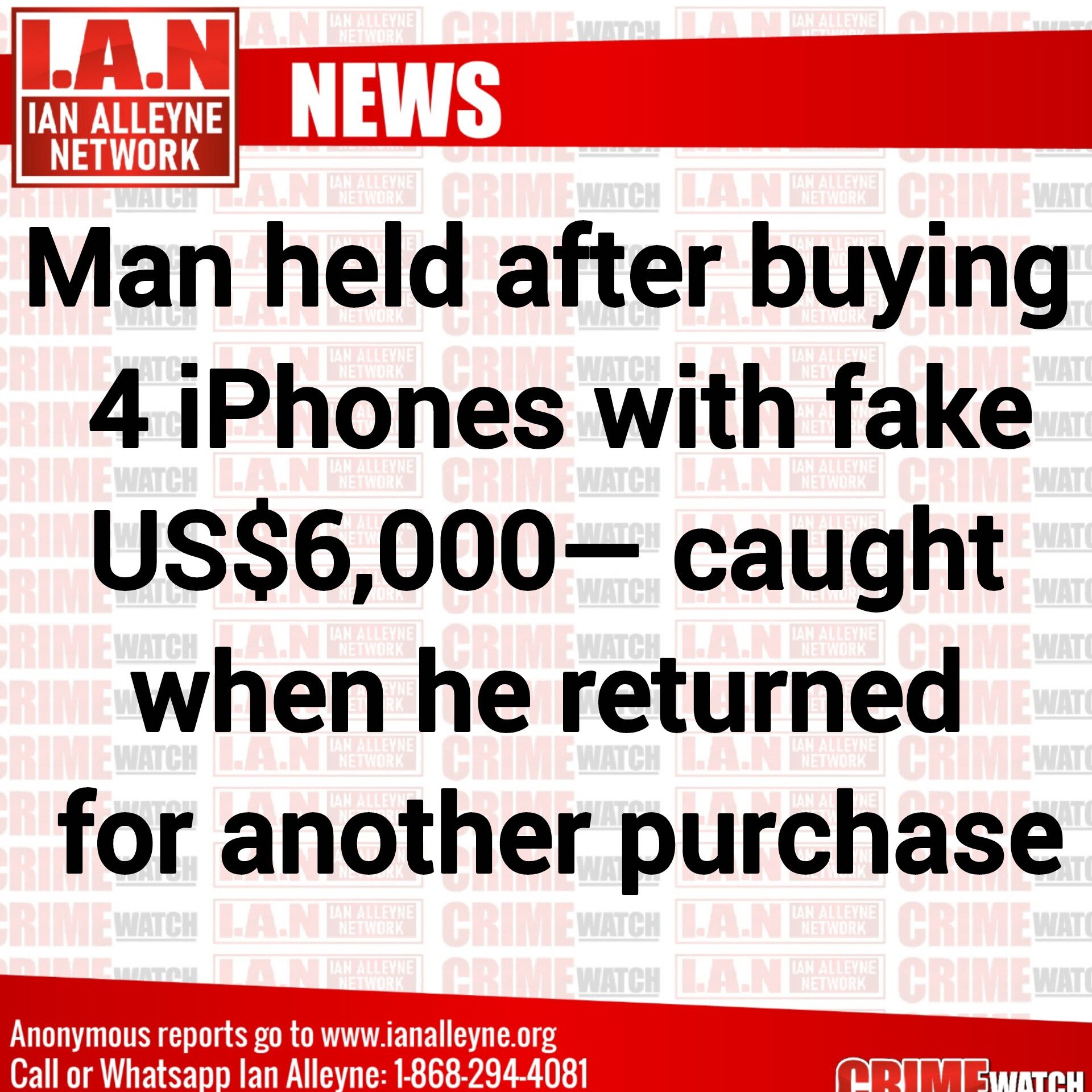 Ian - Fake dollars, real phones: US$6,000 in fake currency and iPhones ...