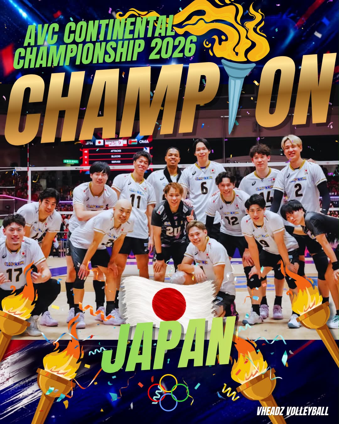Congrats Team Japan! Champion in AVC Continental Championship 2026