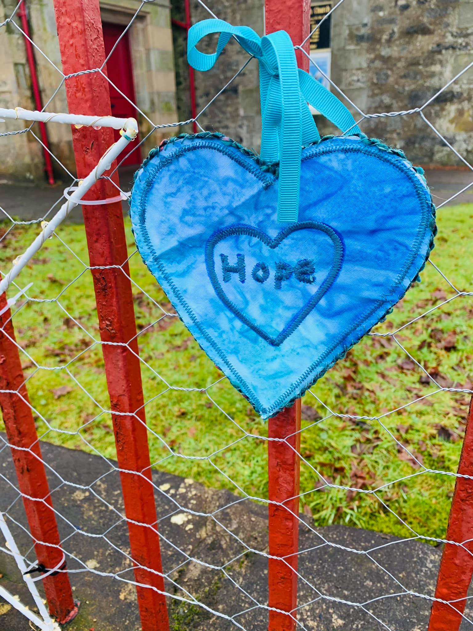 The ‘hearts of hope’ display is... - Dundonald Parish Church