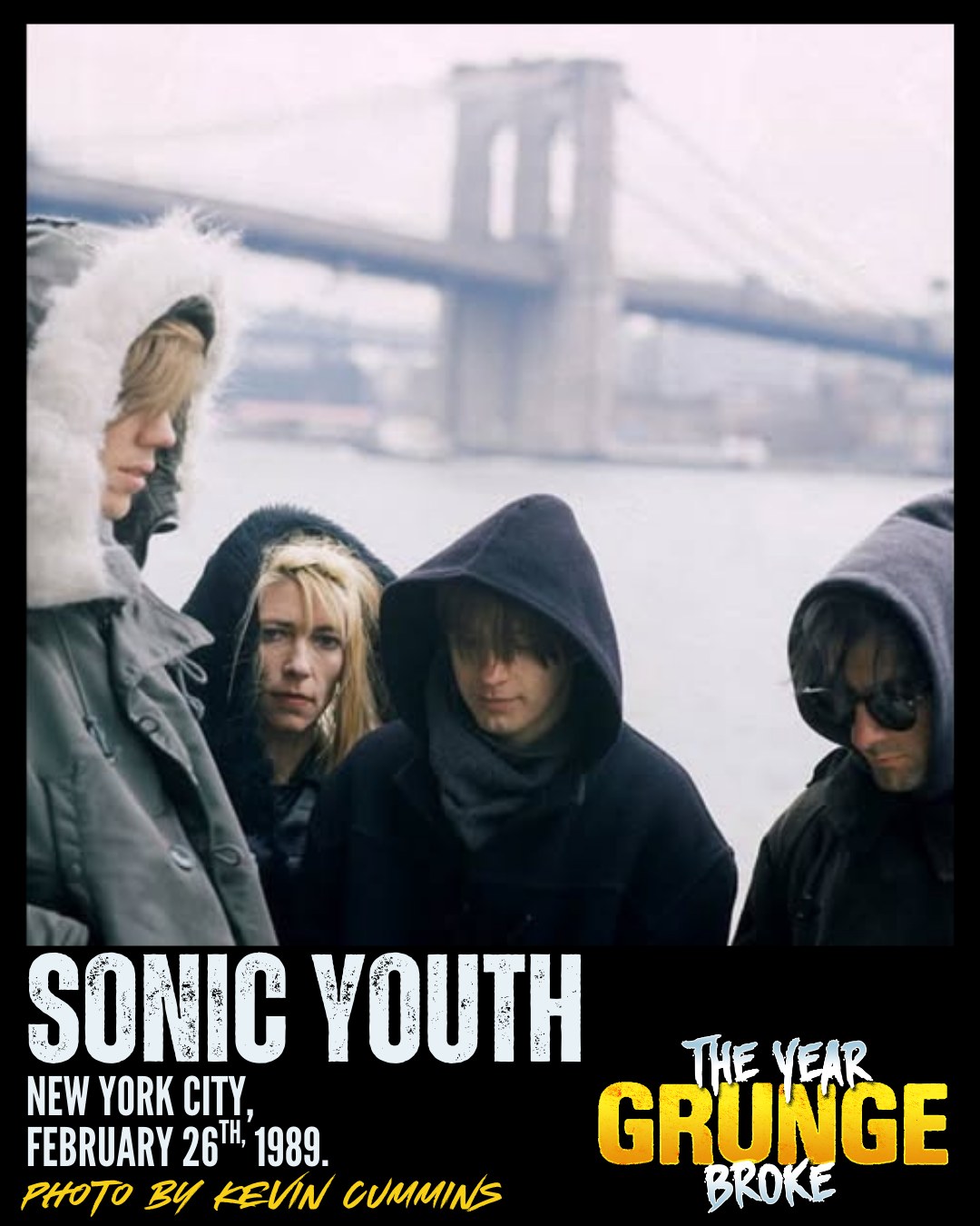 SONIC YOUTH, photographed by Kevin Cummins, ON THIS DAY, February