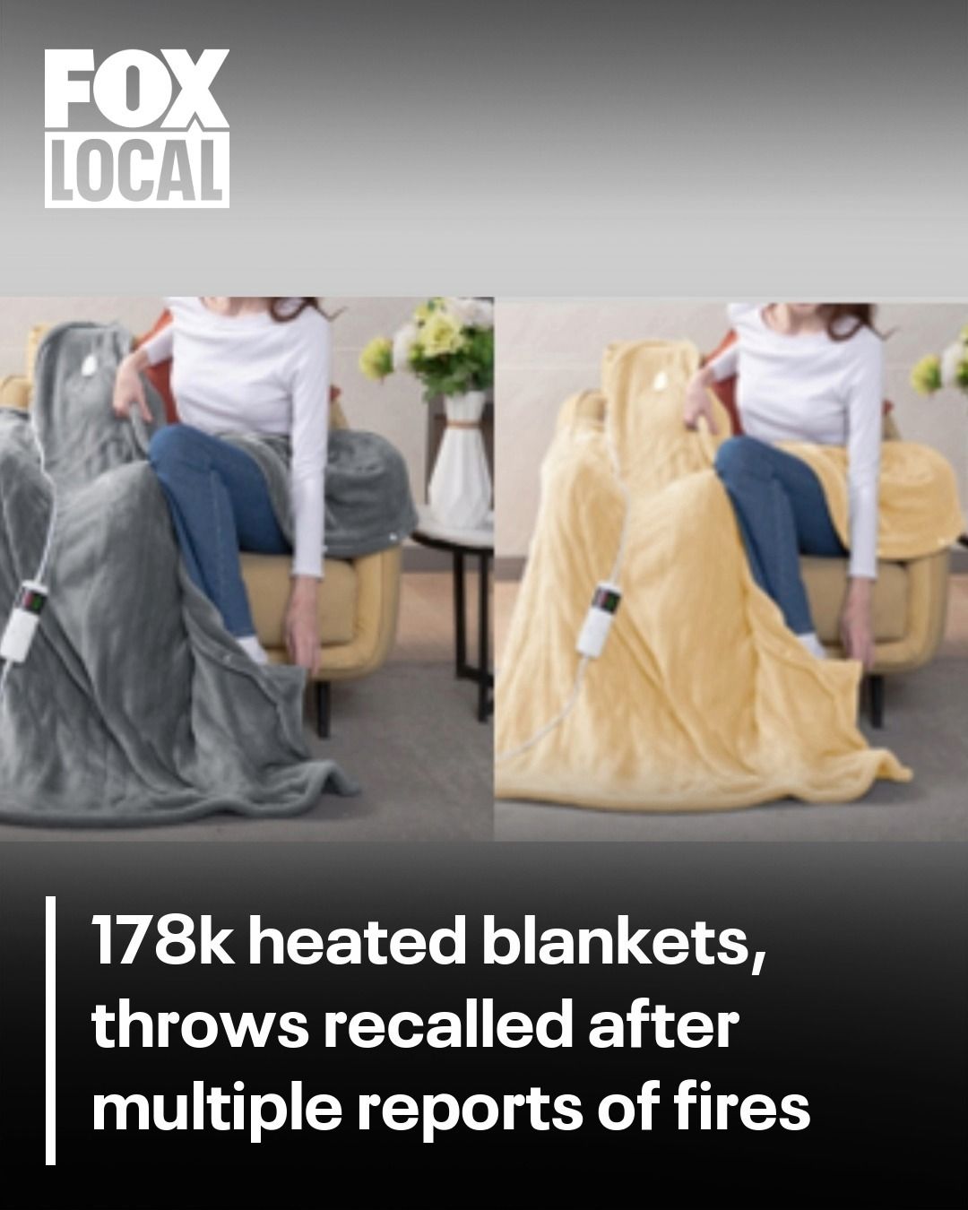 Thousands of heated blankets and throws have been recalled after