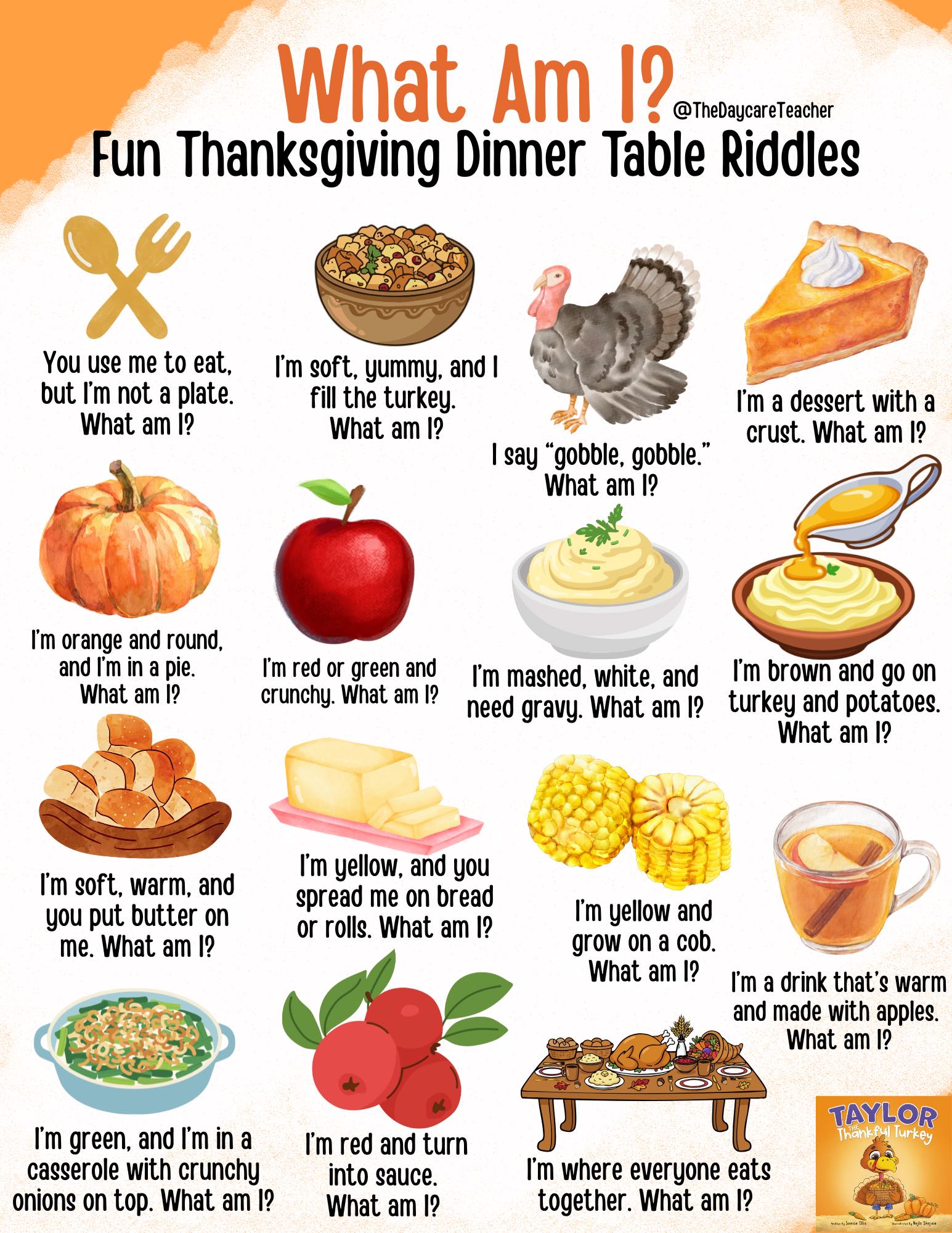 The Daycare - What Am I? Fun Thanksgiving Dinner Table Riddles 🦃 😅 ...