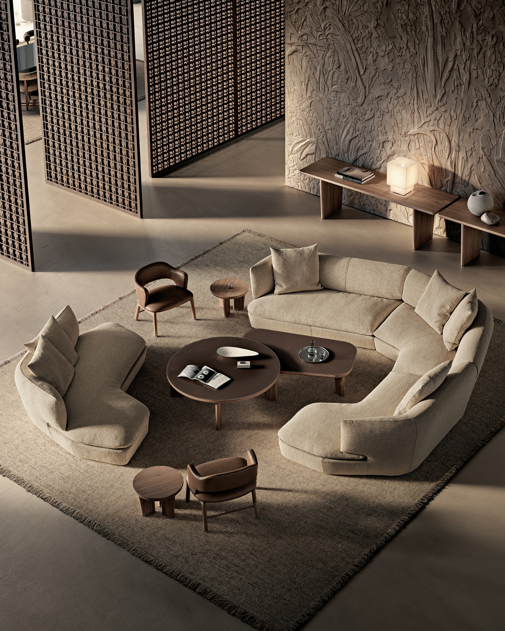 Bathed in late afternoon light, the Quincy sofa by Antonio 