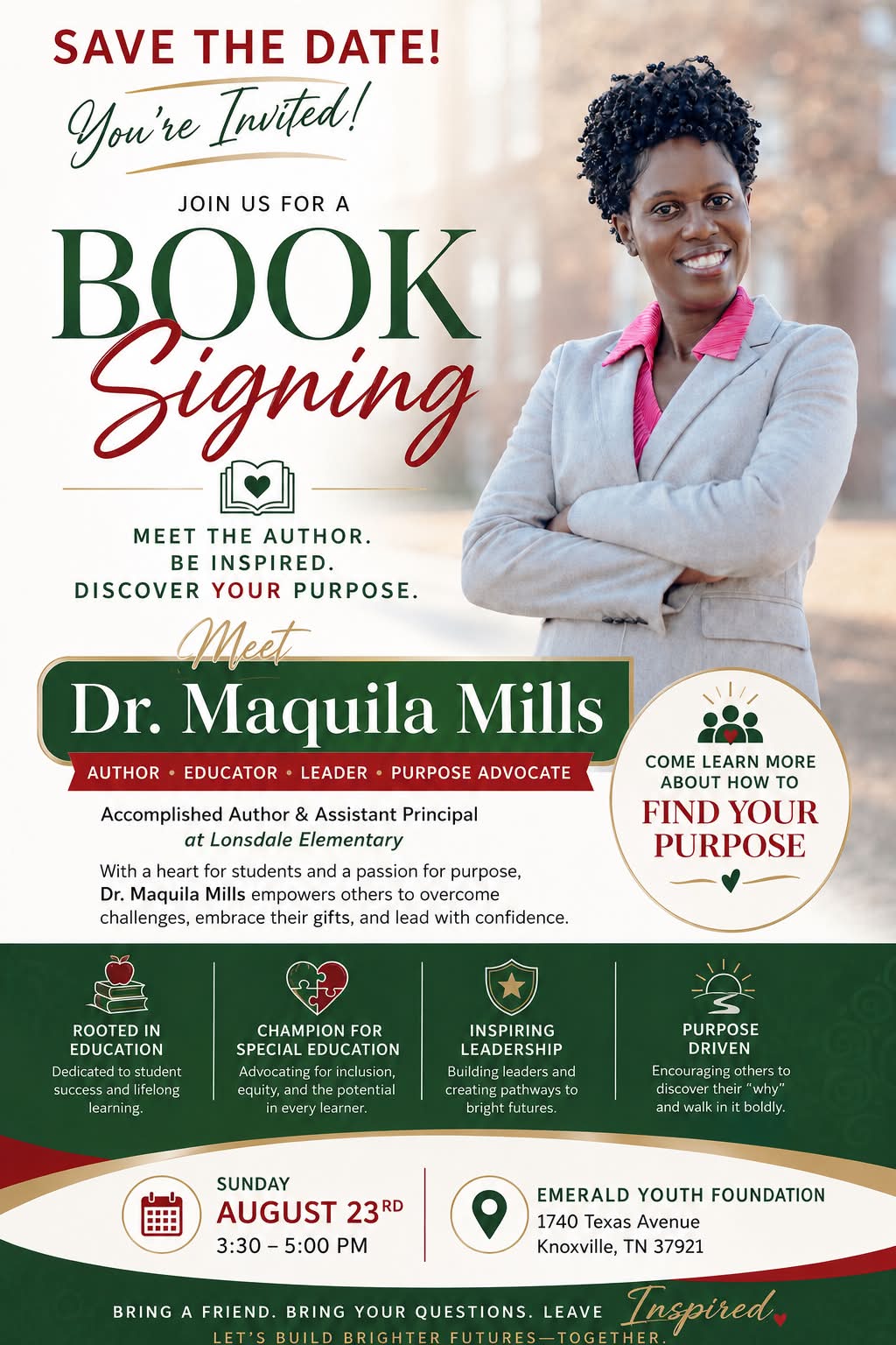 Meet Dr. Maquila Mills, author and assistant principal, at book signing