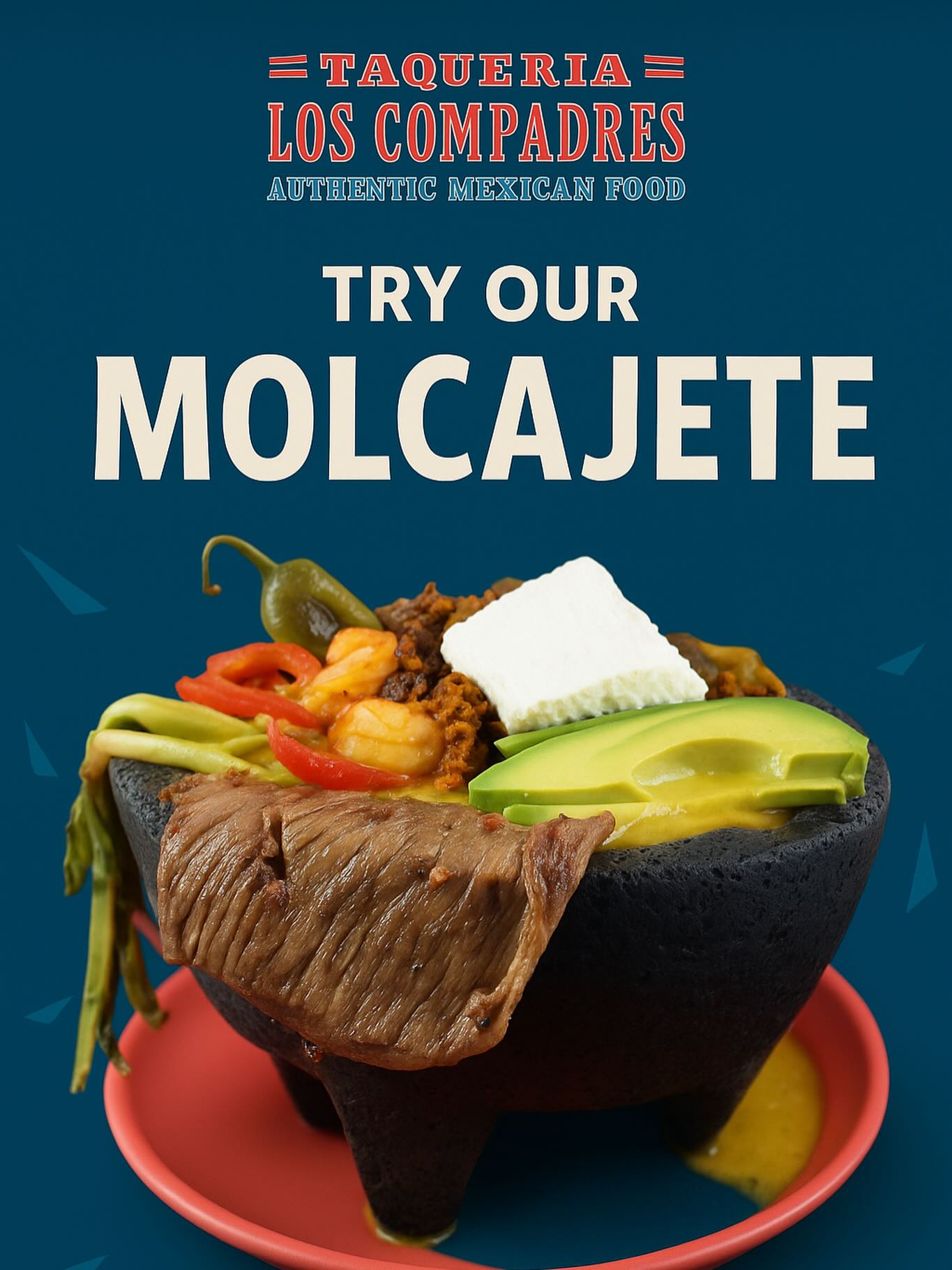Taqueria - 🔥 Meet the KING of Los Compadres — The Molcajete. Sizzling ...