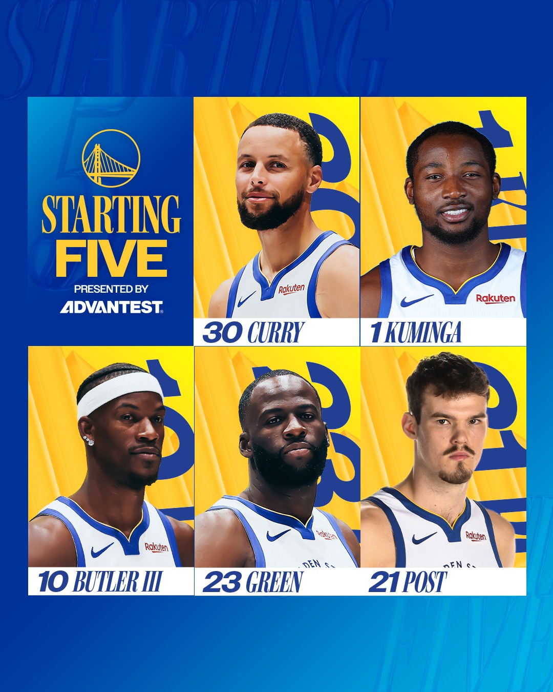 First five on the floor in OKC Advantest || Starting Lineup