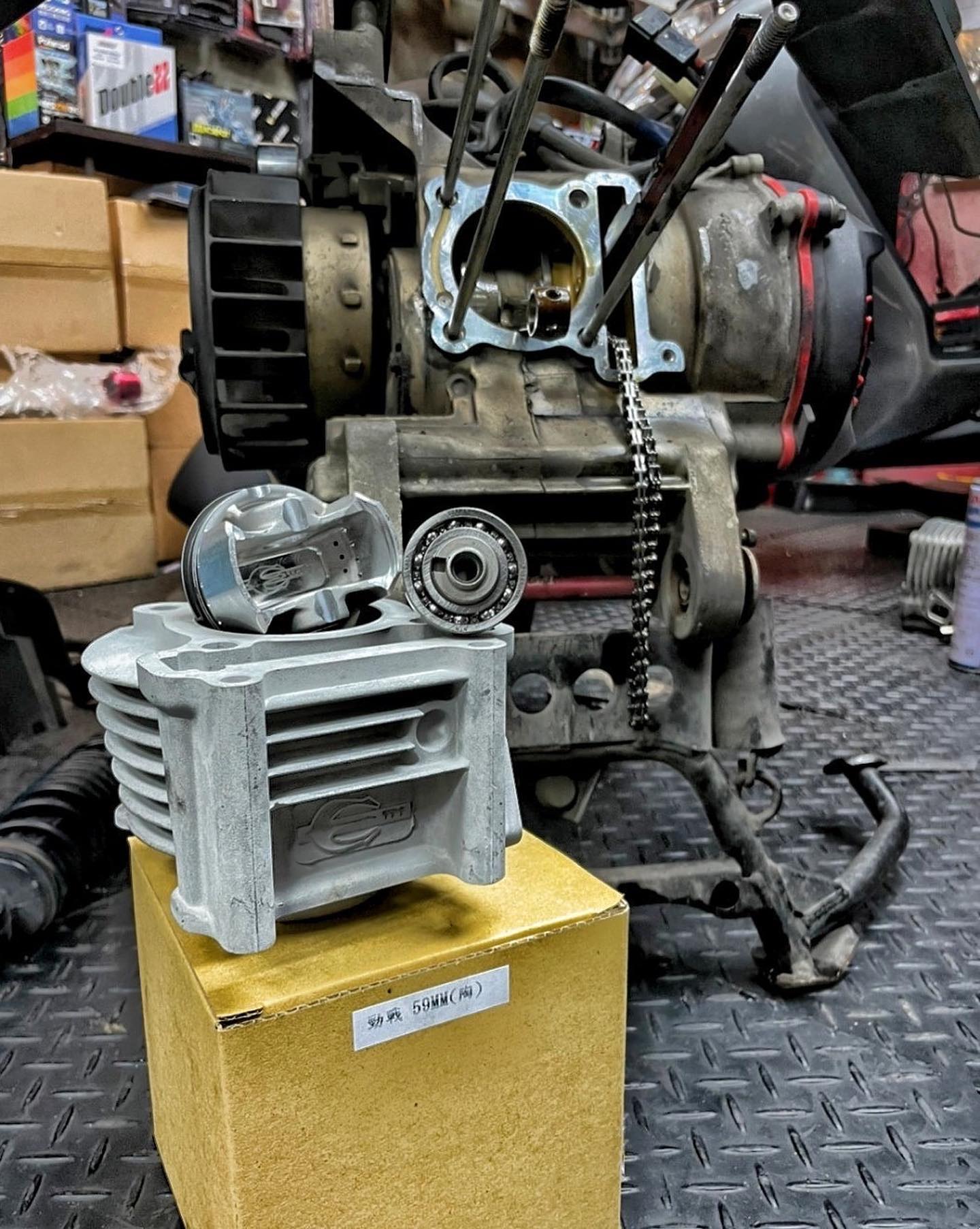 動力套餐 感謝三位車友升級 🔺ETM59陶瓷汽缸 🔺FRM缸頭... - Black Ace ‧ 機車精品