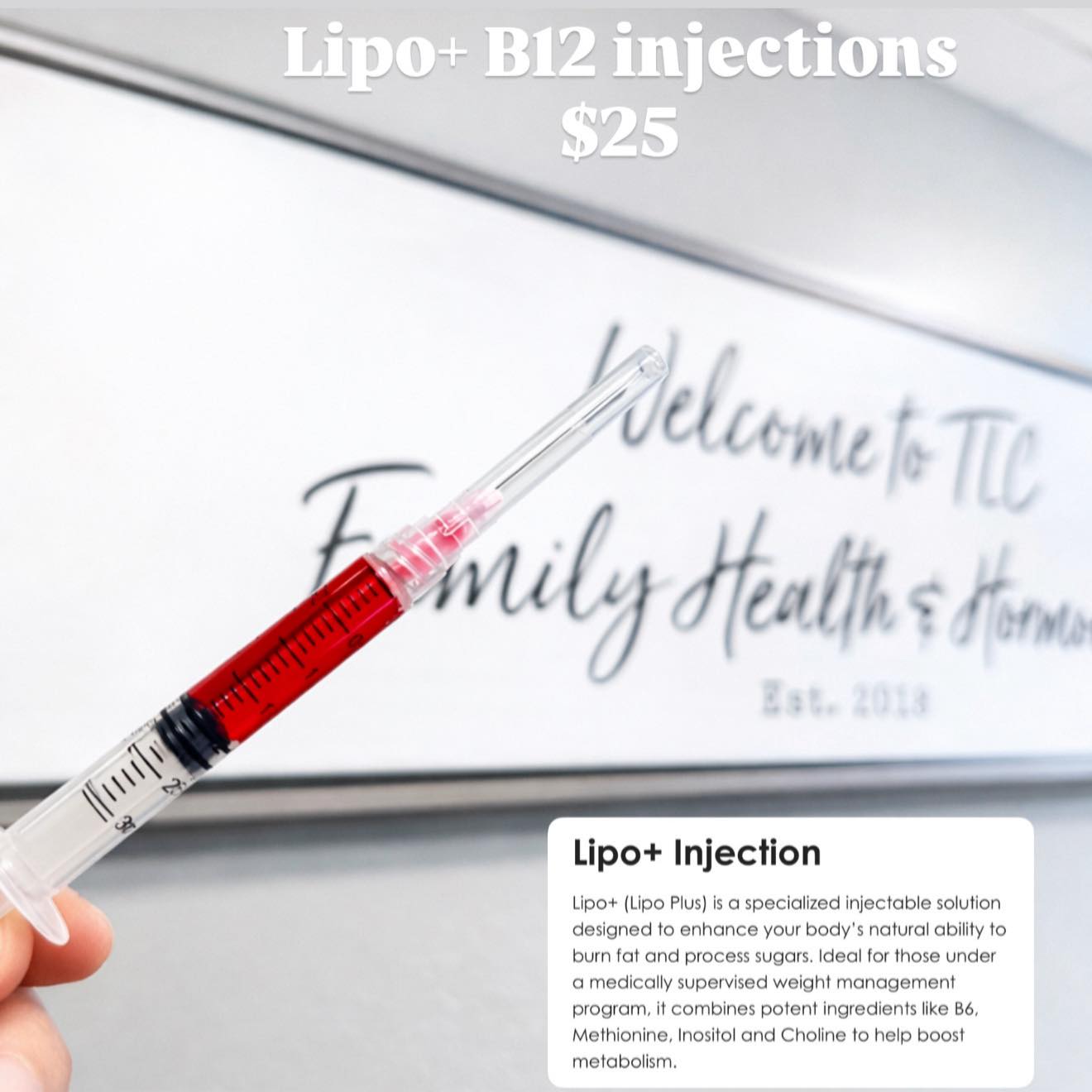lipo b12 b6 injection Lipo+ Injections are back! $25✨ b12 injection benefits for korean skin care for acne Size:20x2 ml
