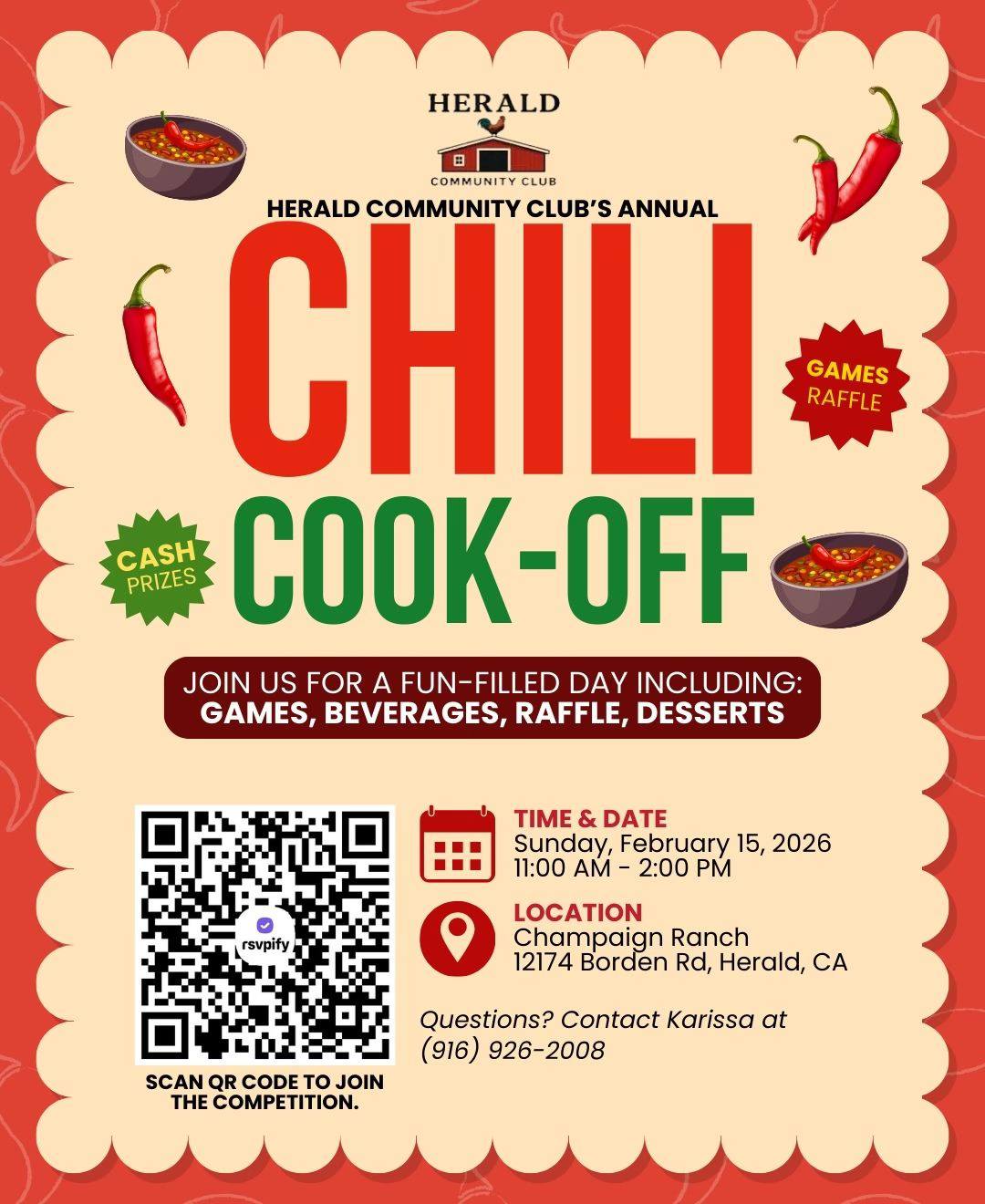 Herald Community Club's Annual Chili Cook-Off
