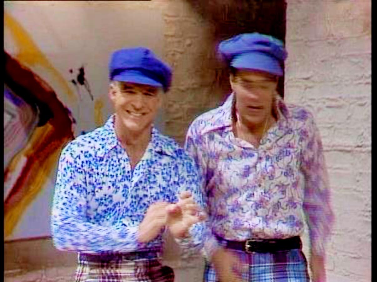 Steve Martin and Dan Aykroyd as two wild and crazy guys on SNL