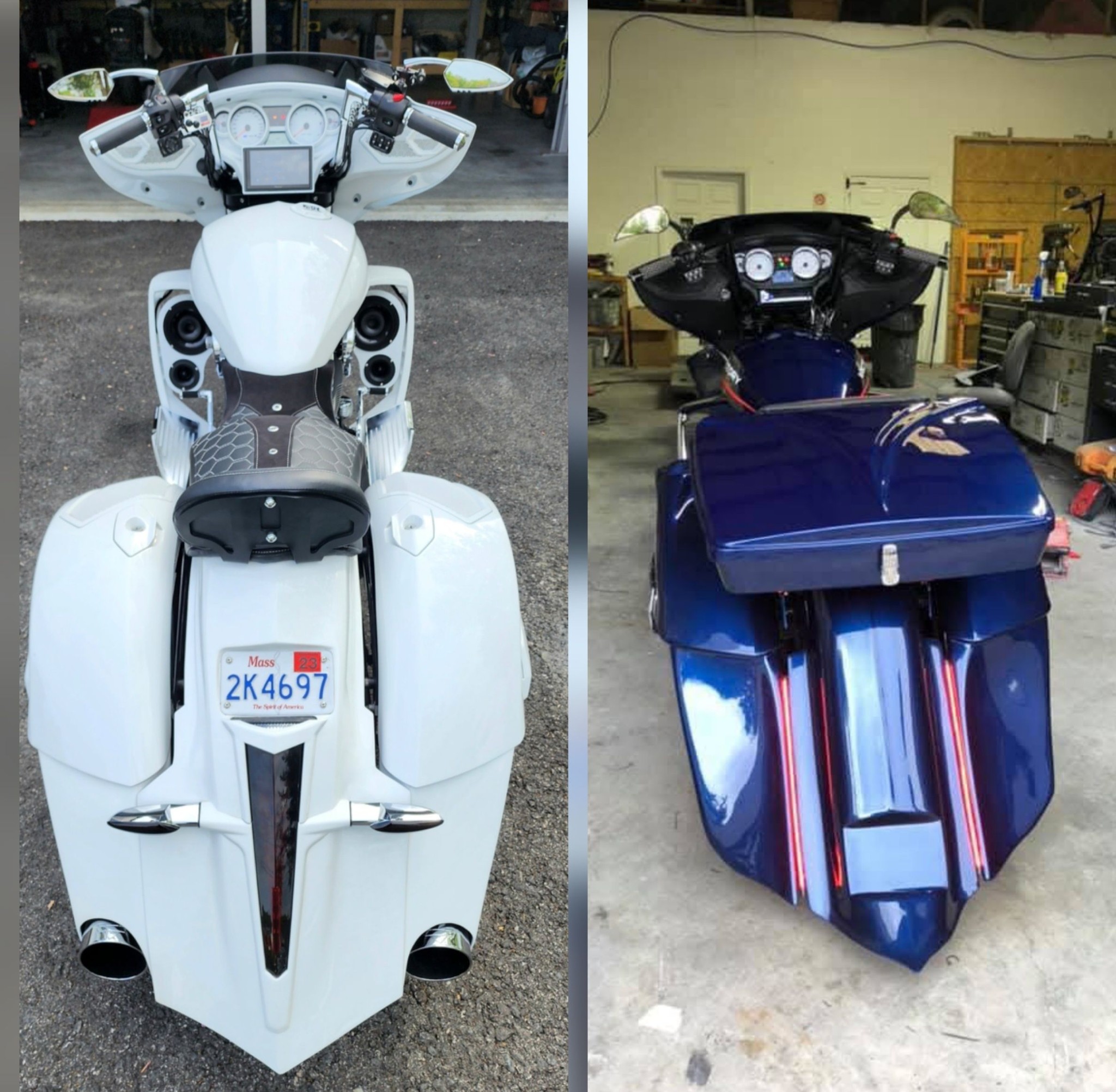 Custom audio bags for Victory motorcycles