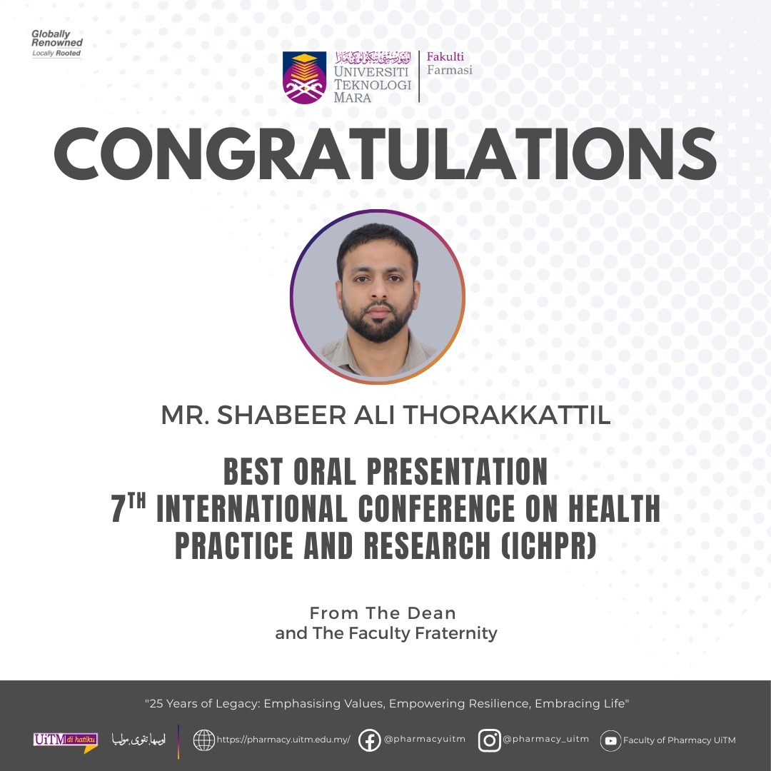 Heartiest congratulations to our... - Fakulti Farmasi UiTM | Facebook
