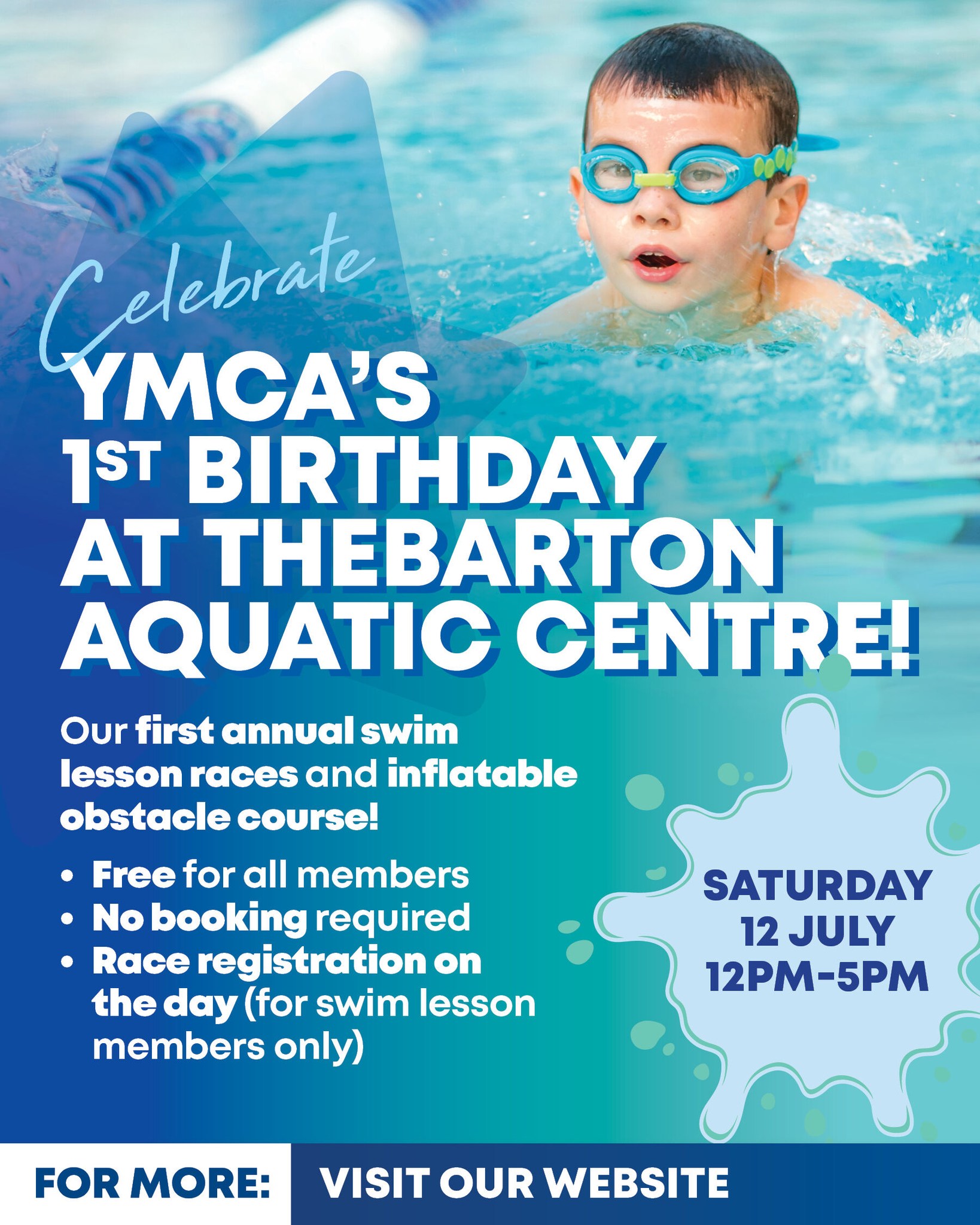 Thebarton - 🥳 We're celebrating our 1st birthday with swim races for ...