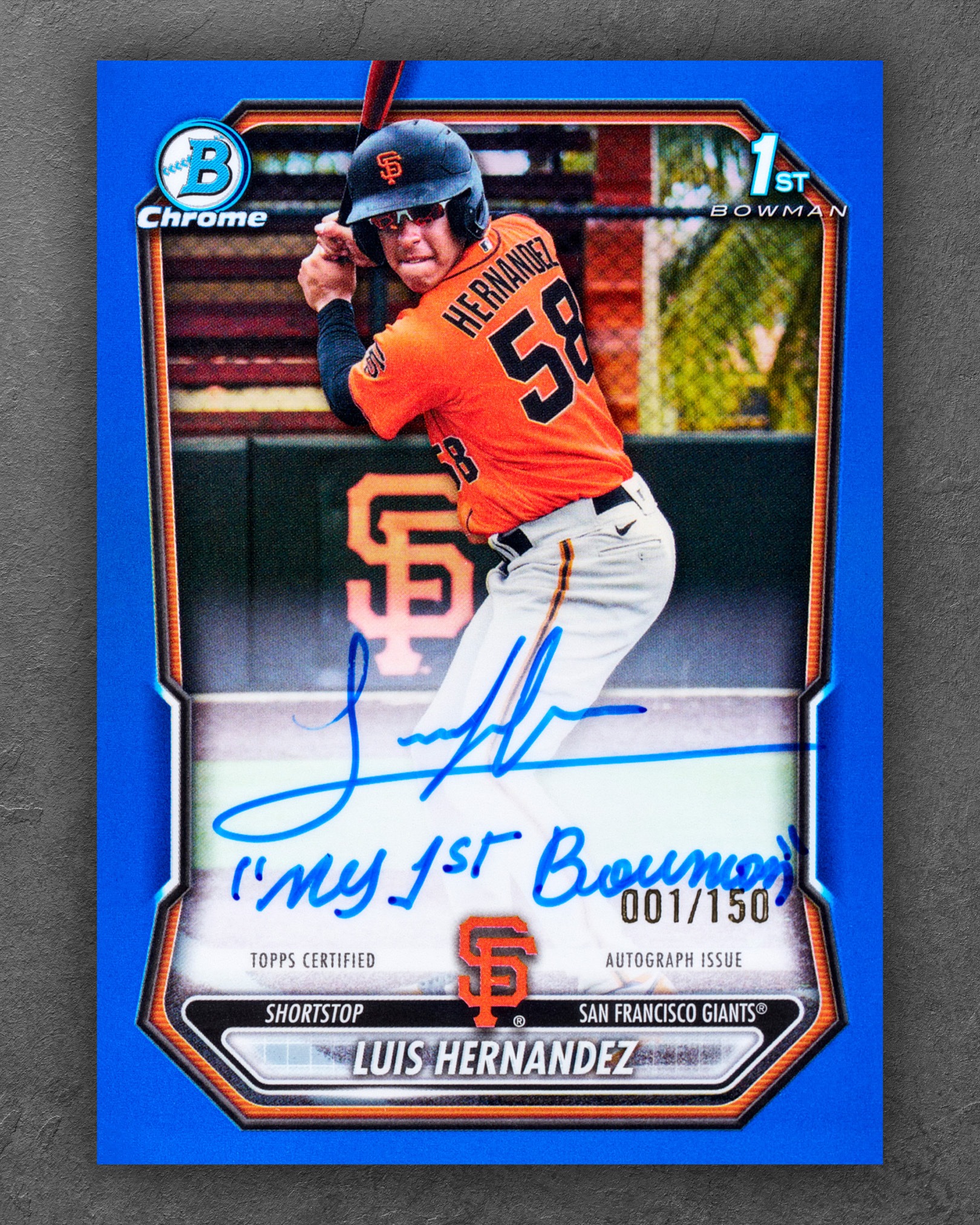 TOPPS １ST Bowman 1 International Prospect Luis Hernández's LITERAL FIRST MLB
