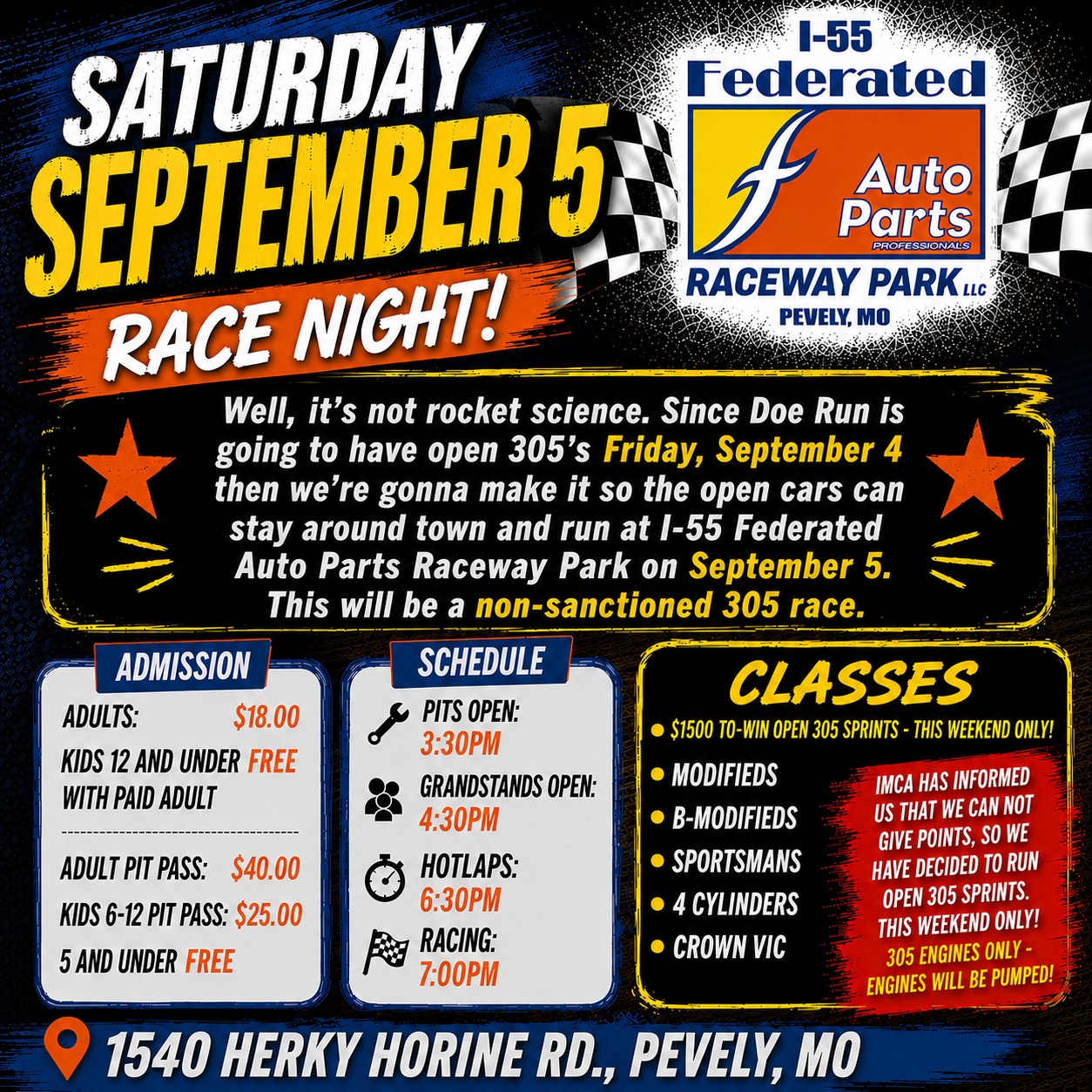 Open 305 sprints race night at I-55 Raceway Park