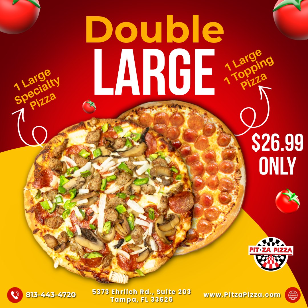 Zios Pizza Wednesday deal: $15.95 large 1-topping pizza in North Port