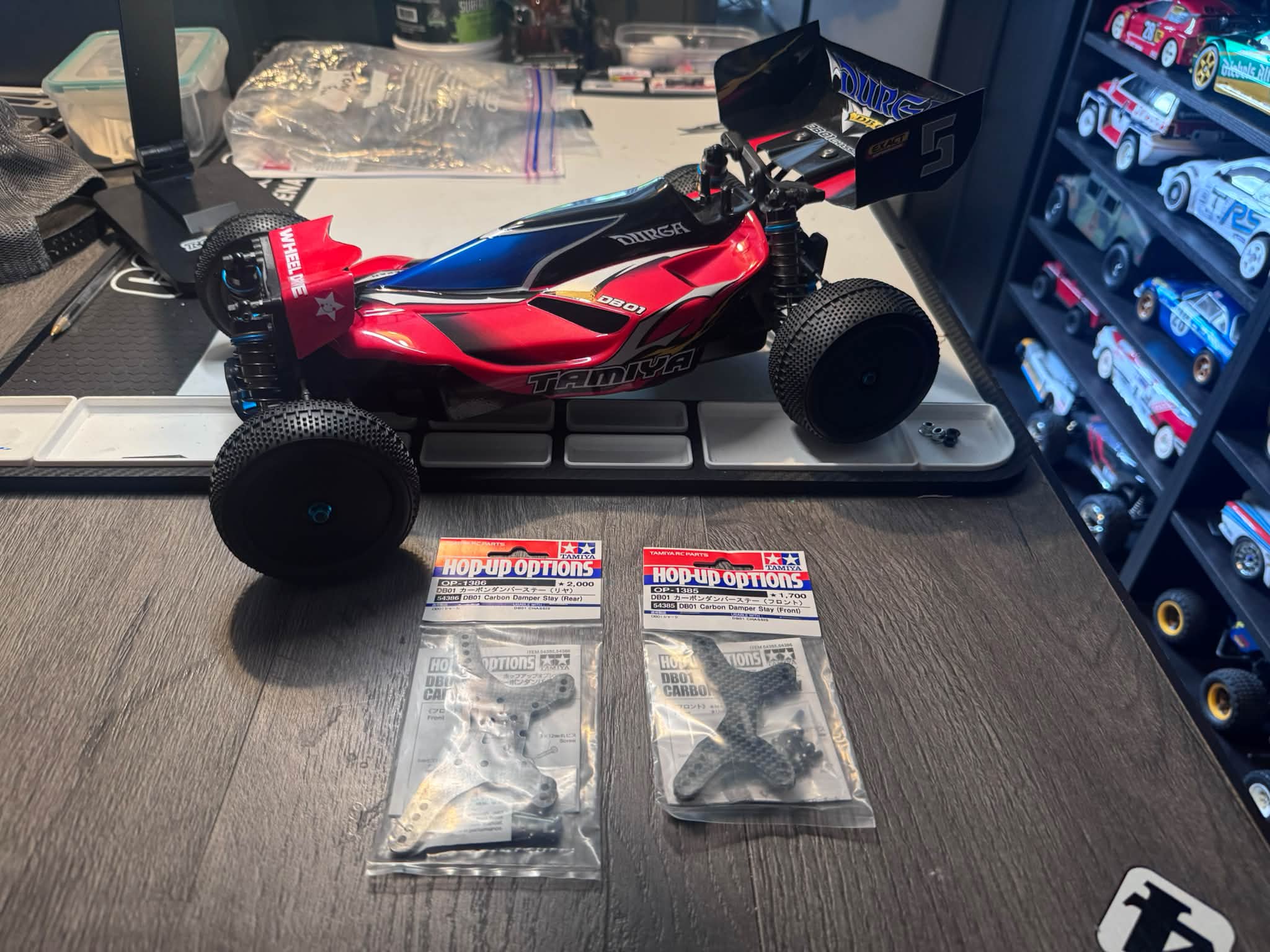 Tamiya DB-01 Durga carbon damper stay upgrade