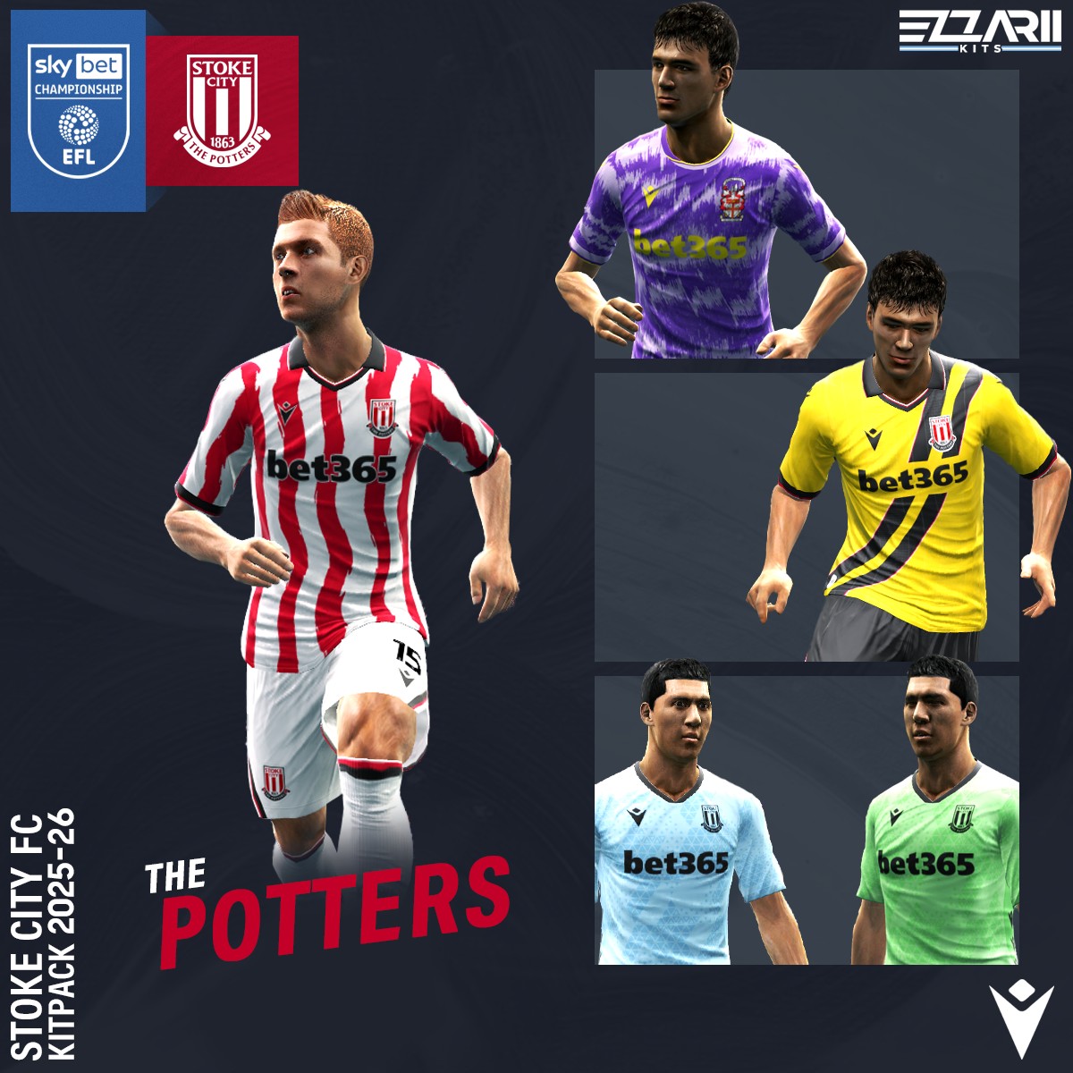 EzzArii - Stoke City Football Club (Inglaterra) Kitpack 2025-26 link ...