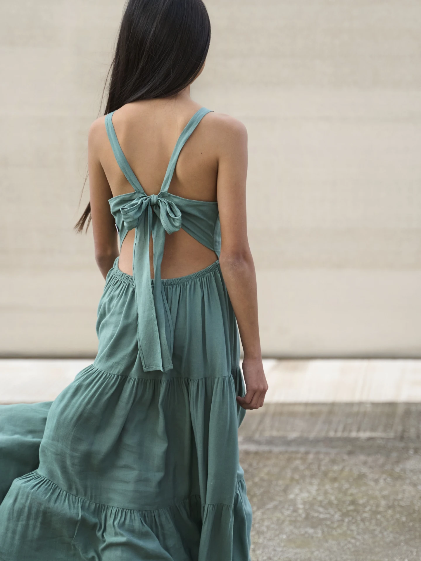 blue dress for baby girl Jasmine Halter Maxi Dress, in Deep Emerald Luxe Satin, Size: XL | Show Me Your Mumu