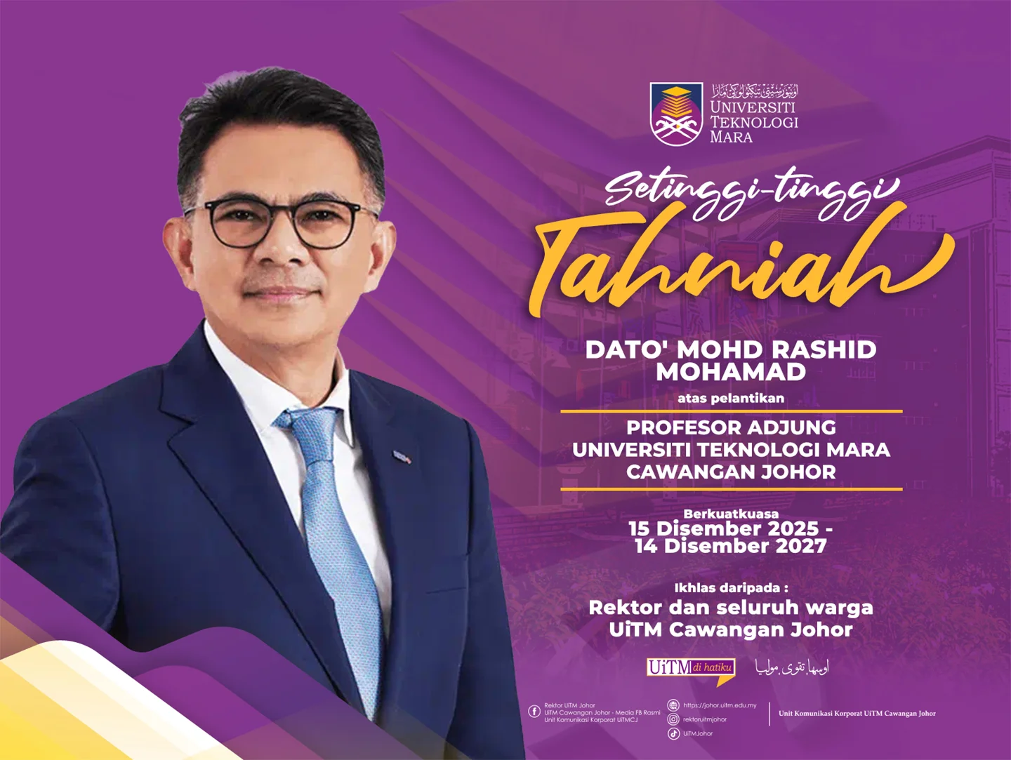 Rektor... - Rektor Universiti Teknologi MARA Cawangan Johor