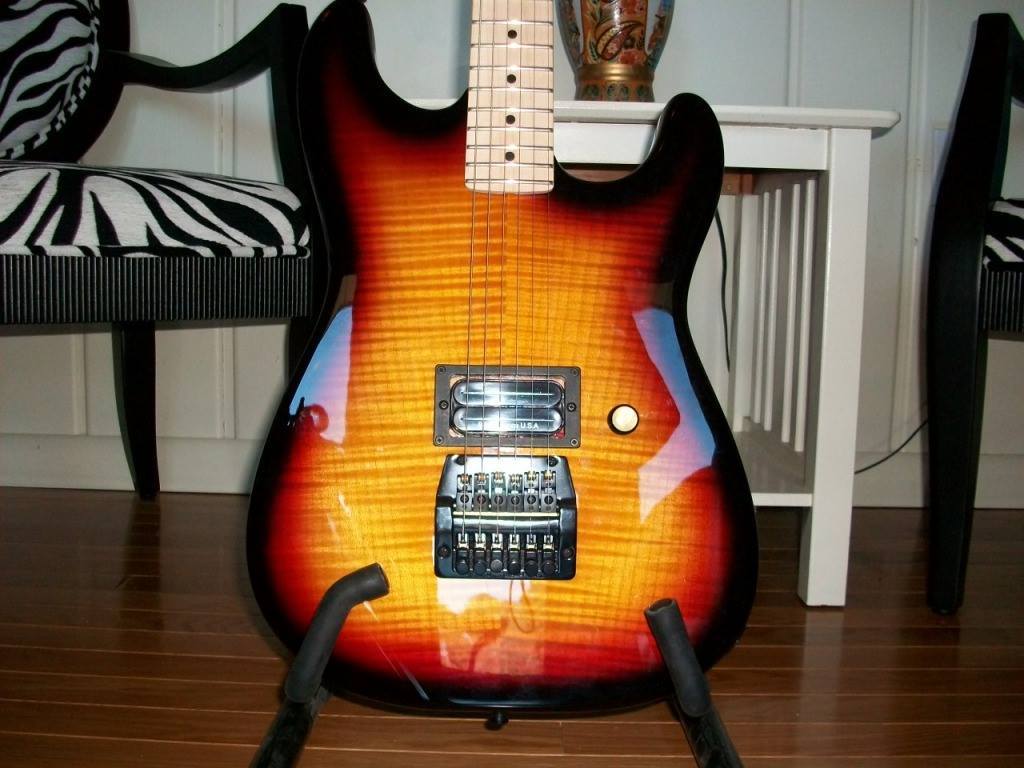 Kahler locking nut and fixed bridge on custom guitar