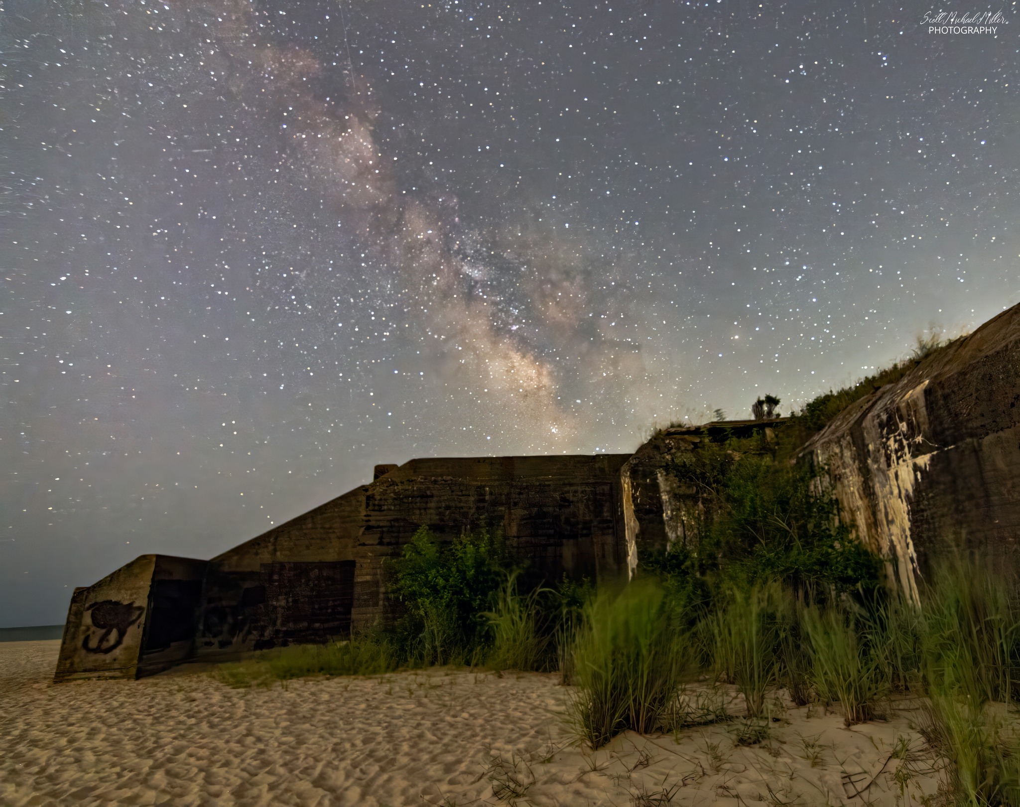 Milky Way over Battery 223 in Cape May, New Jersey