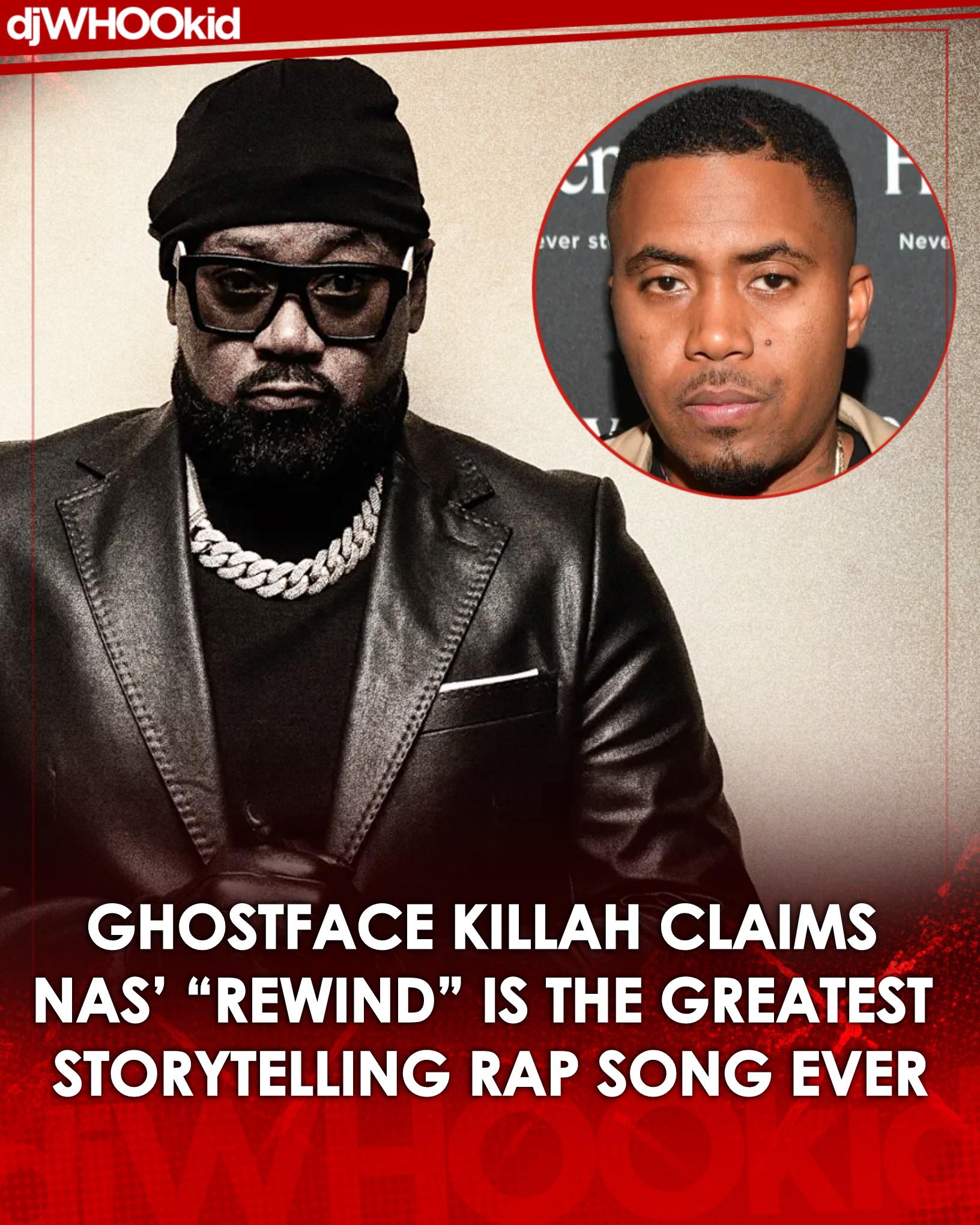 DJ - GHOSTFACE KILLAH CLAIMS NAS THE GOAT! ?? Ghostface has no 
