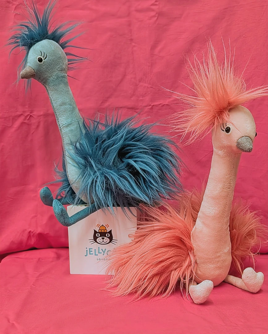 ジェリーキャット　Fou Fou Ostrich Meet Fou Fou Ostrich & Fou Fou Peacock #Jellycat