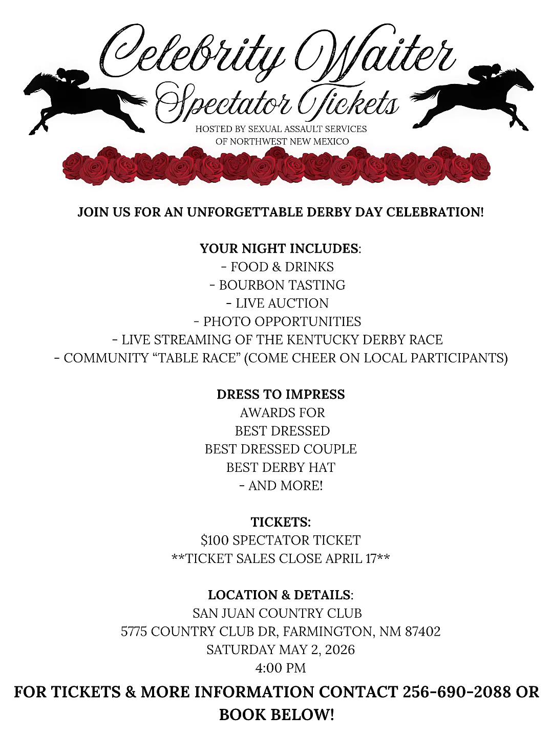 And they're off! 🏆🌹🏇 Ladies and gentlemen, get ready for a Kentucky Derby–themed night that gives back!✨️ Join us at the Country Club for a nonprofit fundraiser featuring great food and drinks