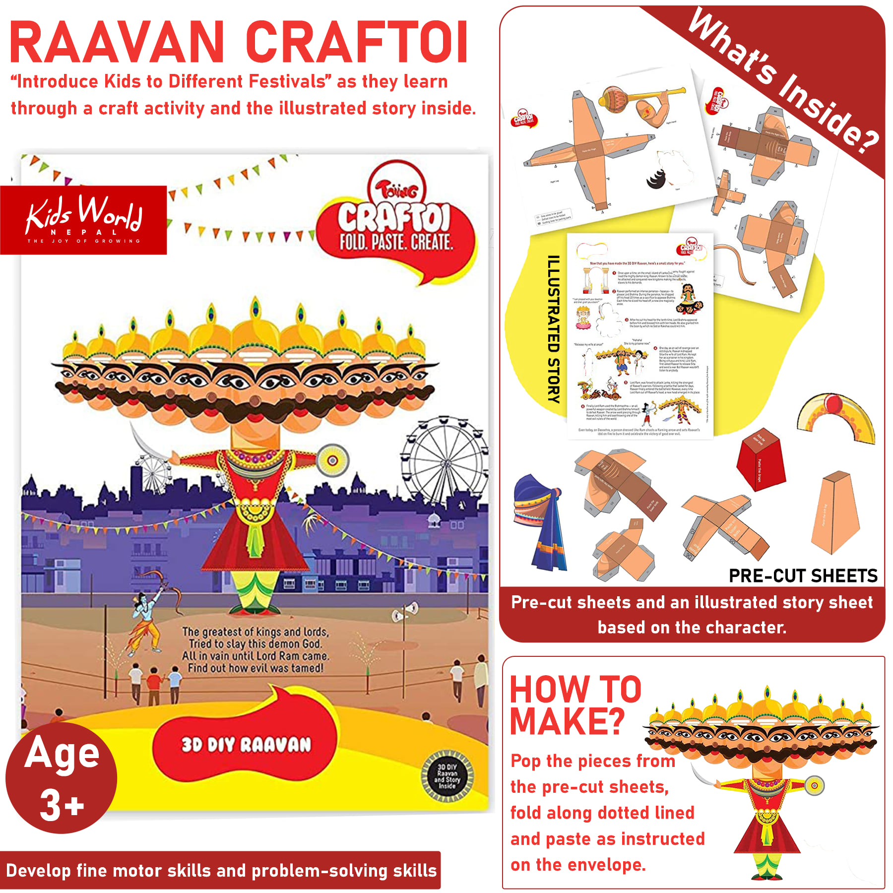Raavan Craftoi - 3D DIY Paper Craft Kit... - Kids World Nepal | Facebook