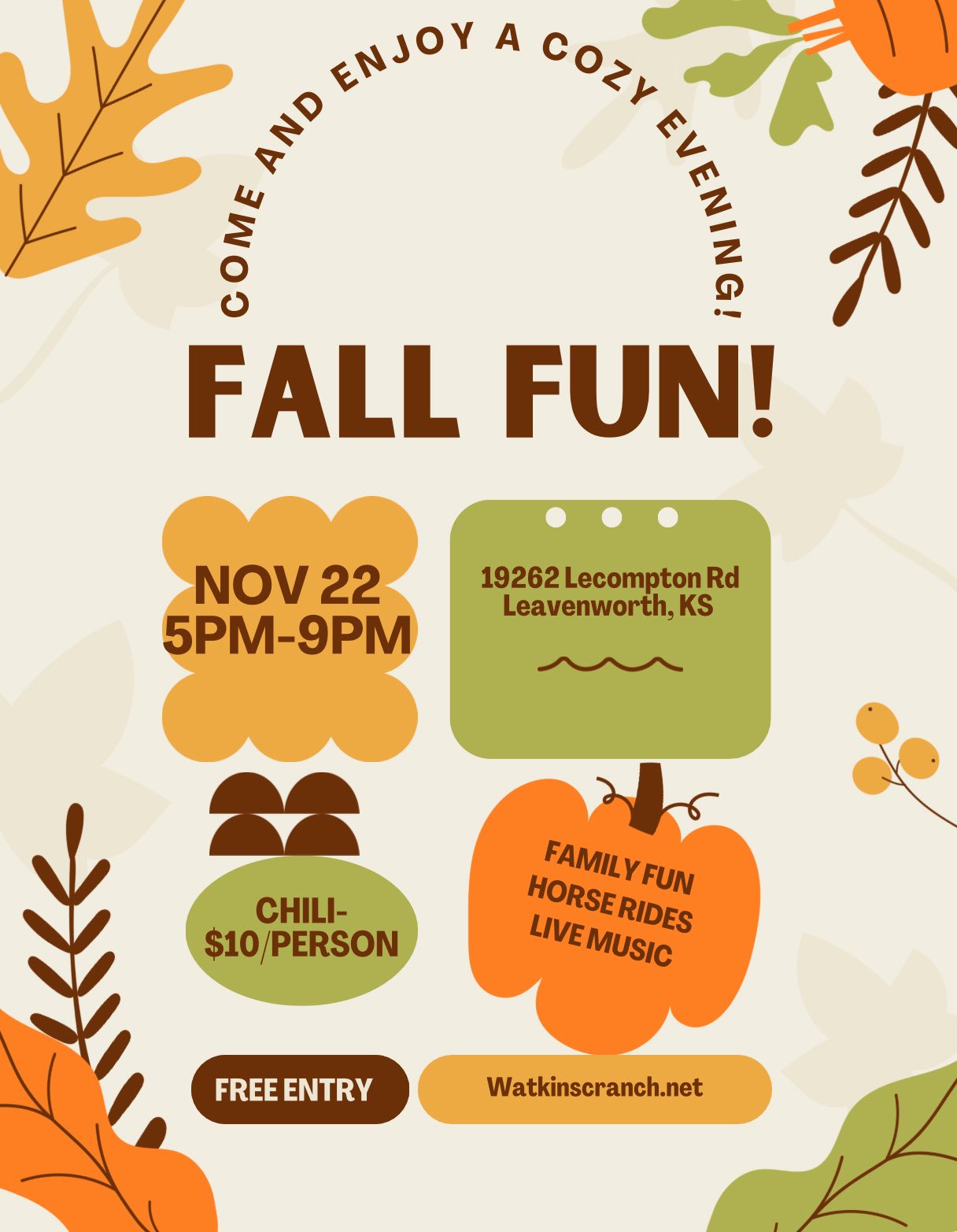 Check out our fall schedule! Live... - Watkins 