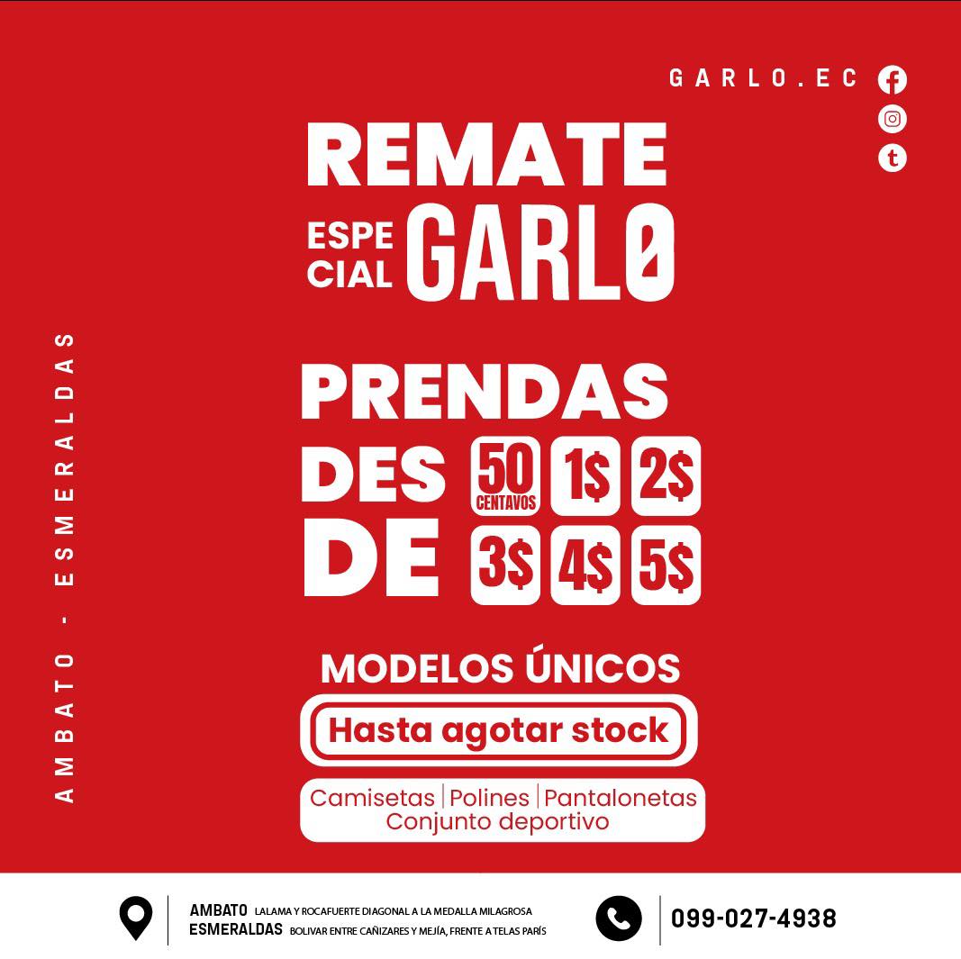 garlo-remate-especial-garlo-lleg-el-momento-de-llevarte-m-s