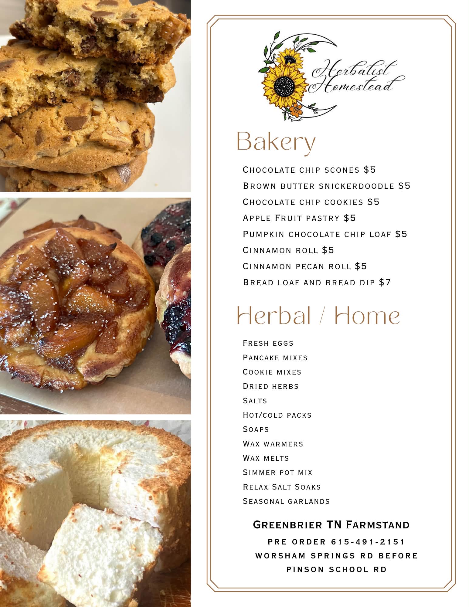 Herbalist Homestead Bakery and Farmstand now open in Springfield, TN